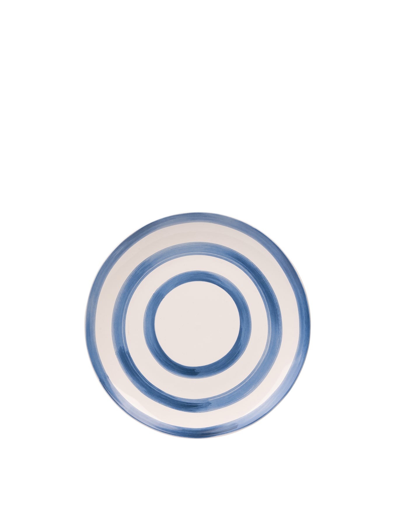 Striped Dinner Plate Blue