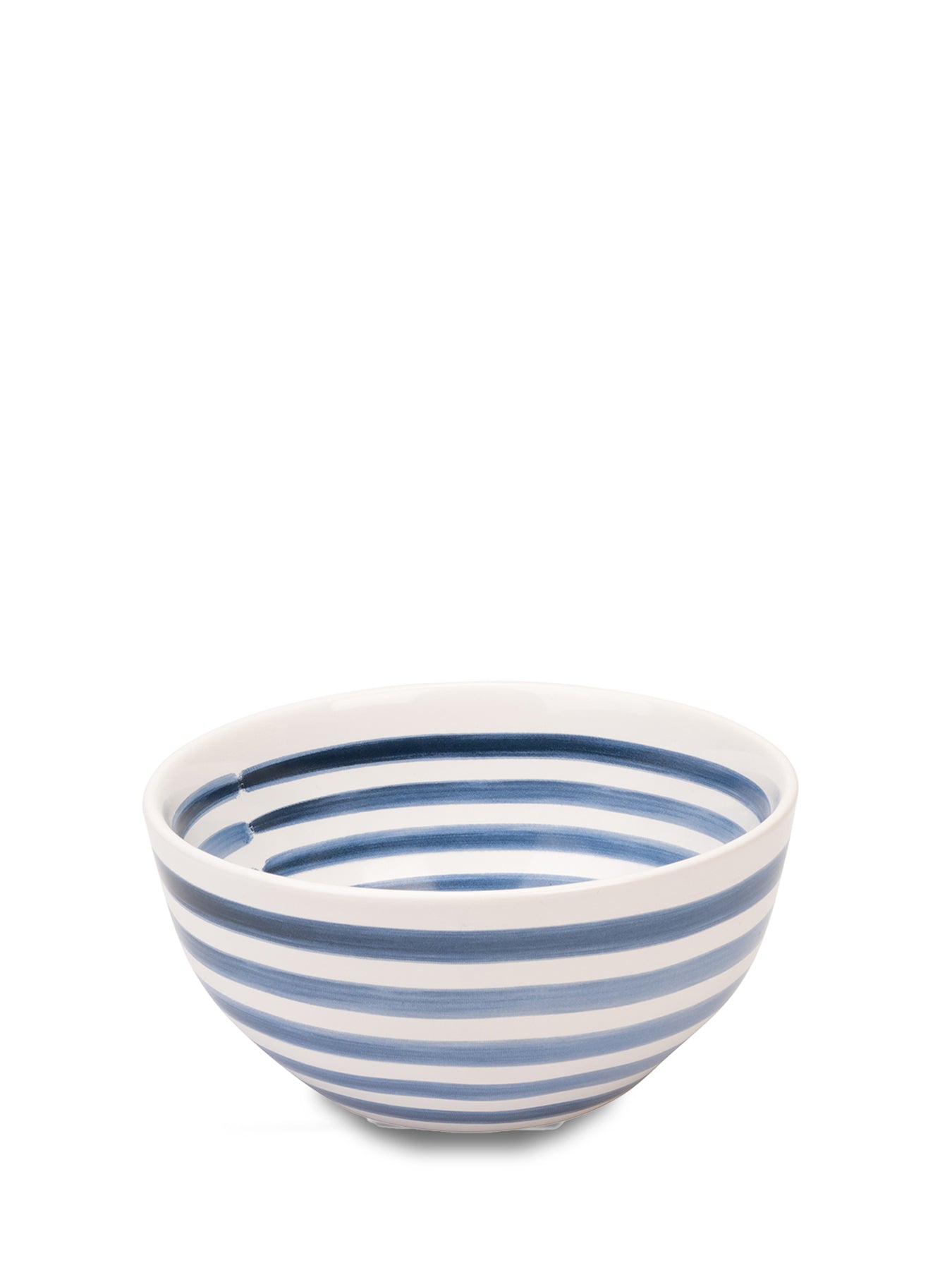Striped Cereal Bowl Blue