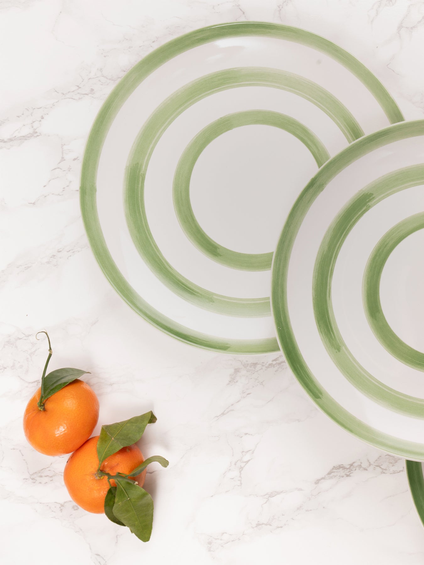 Striped Dinner Plate Blue