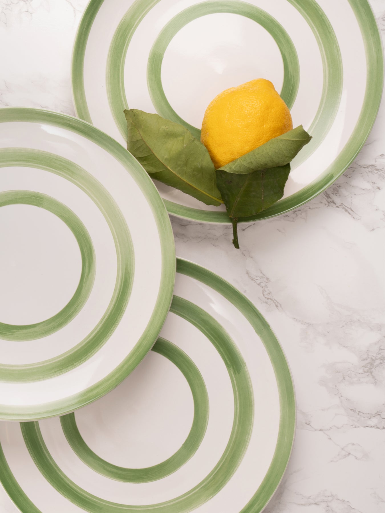 Striped Dinner Plate Blue