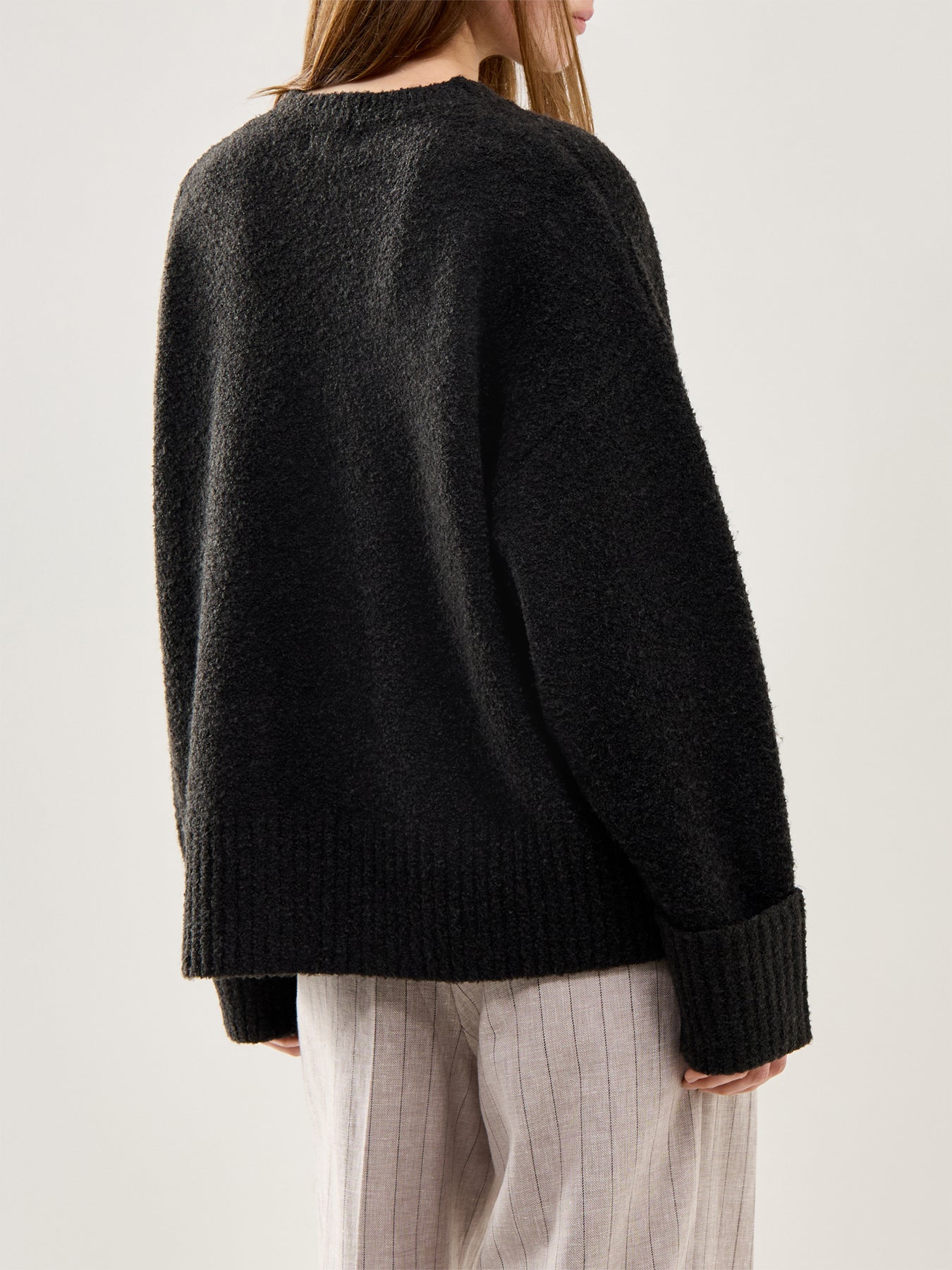 Camille Oversized Borg Jumper Slate Grey