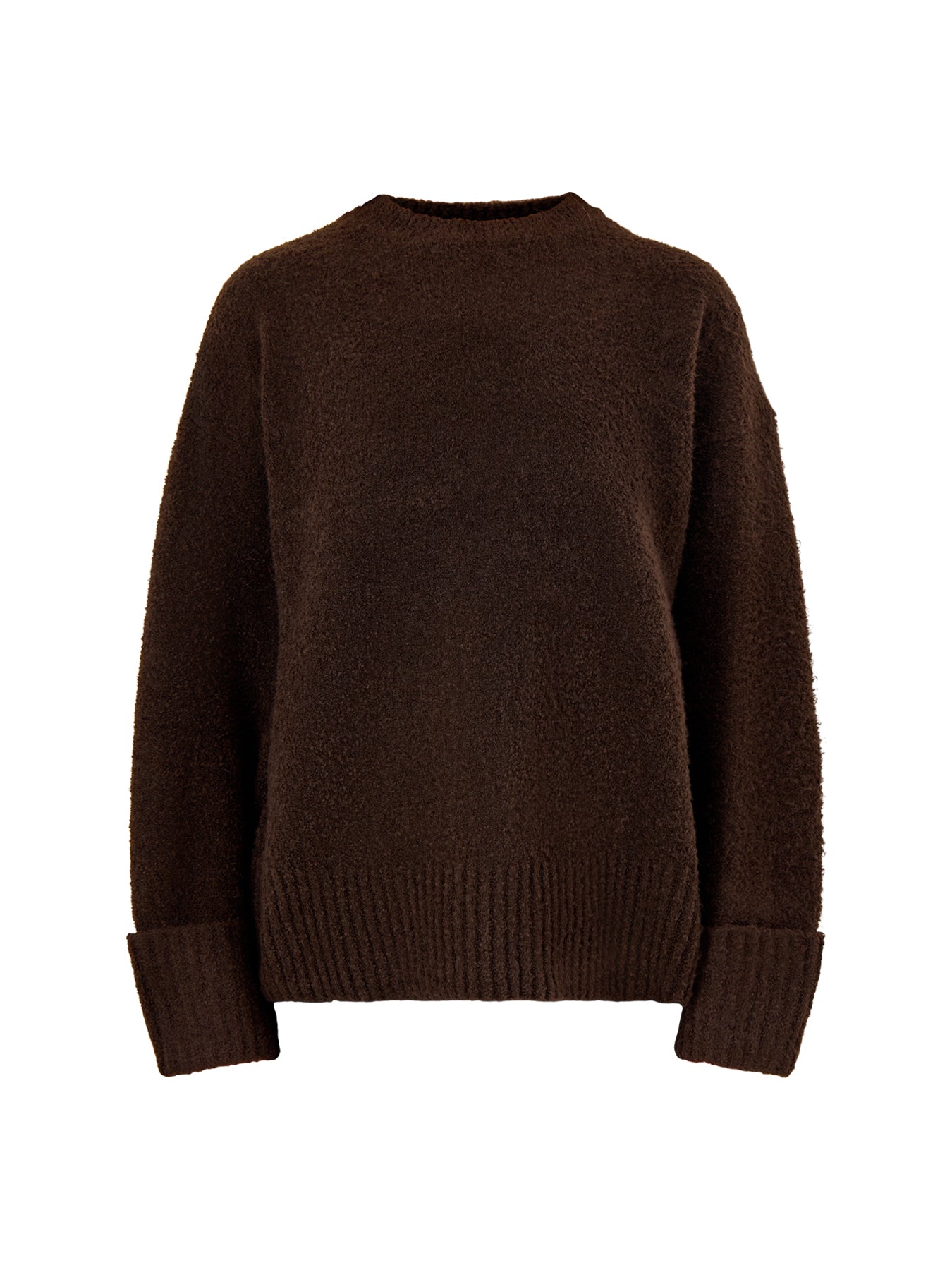 Camille Oversized Borg Jumper Brown