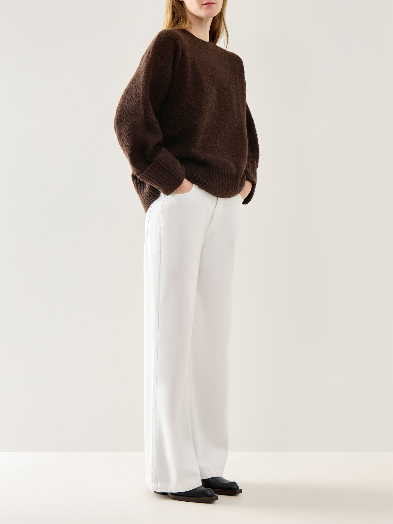 Camille Oversized Borg Jumper Brown