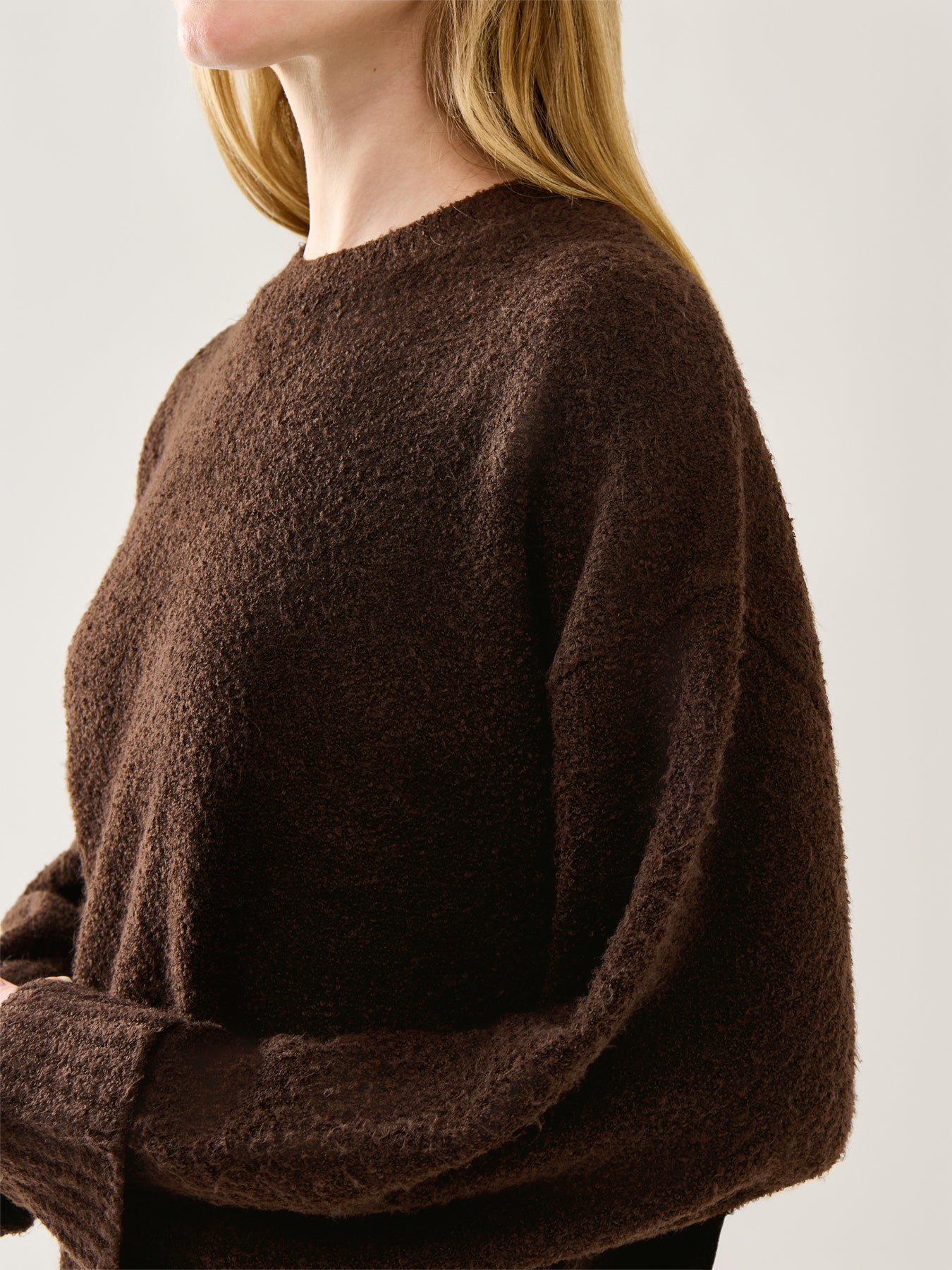 Camille Oversized Borg Jumper Brown