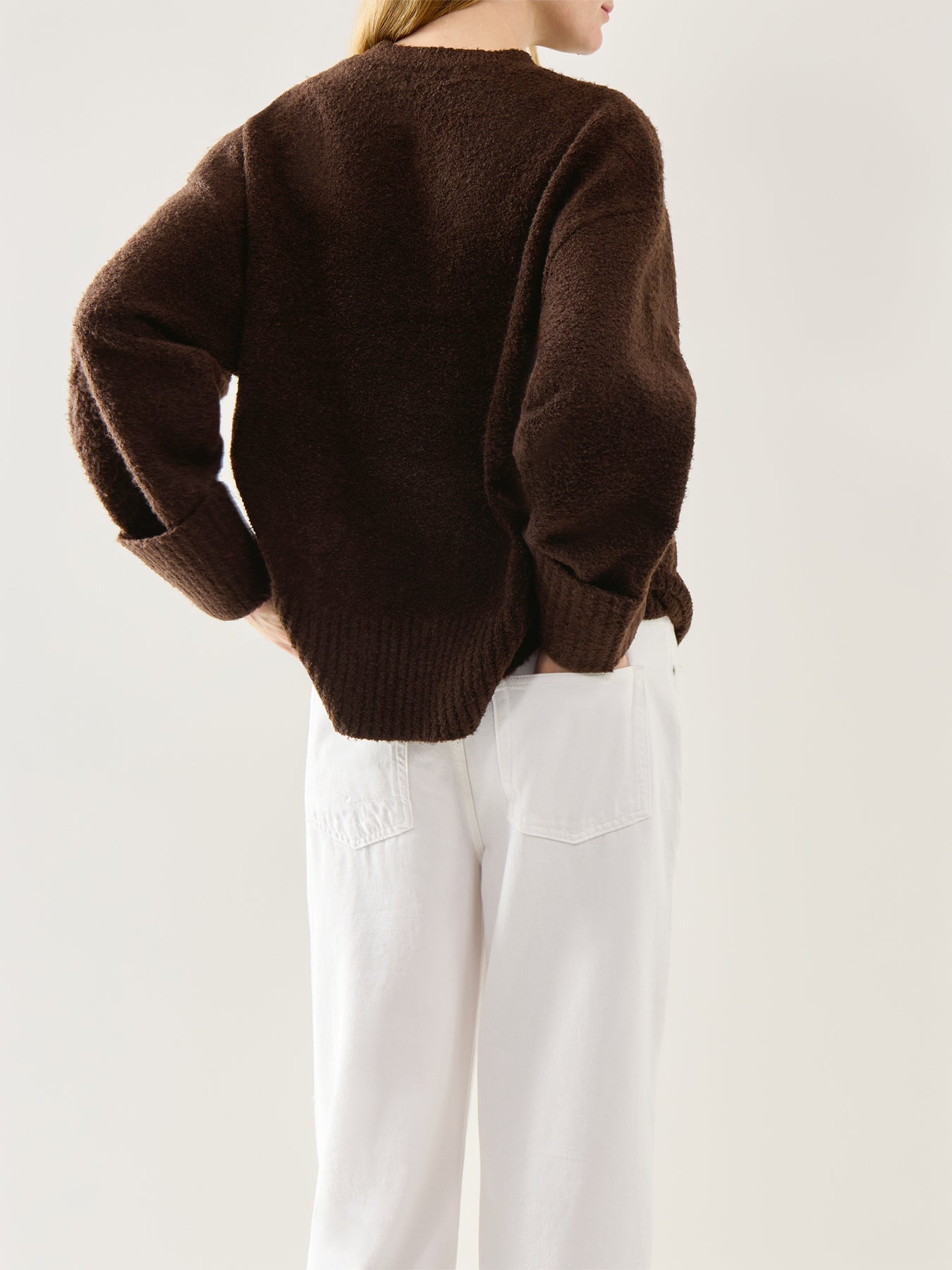 Camille Oversized Borg Jumper Brown
