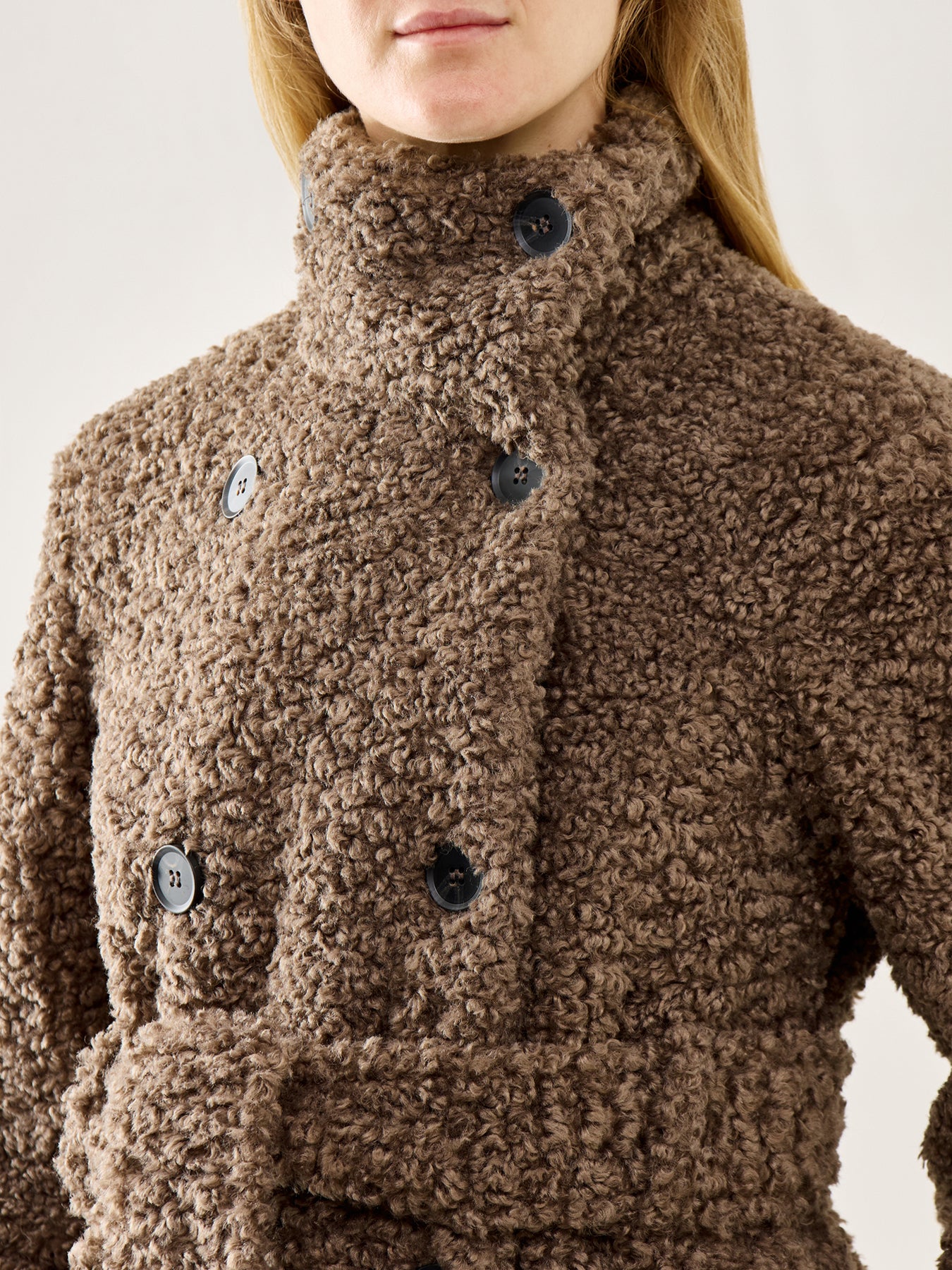 Atlas Bouclé Coat Taupe