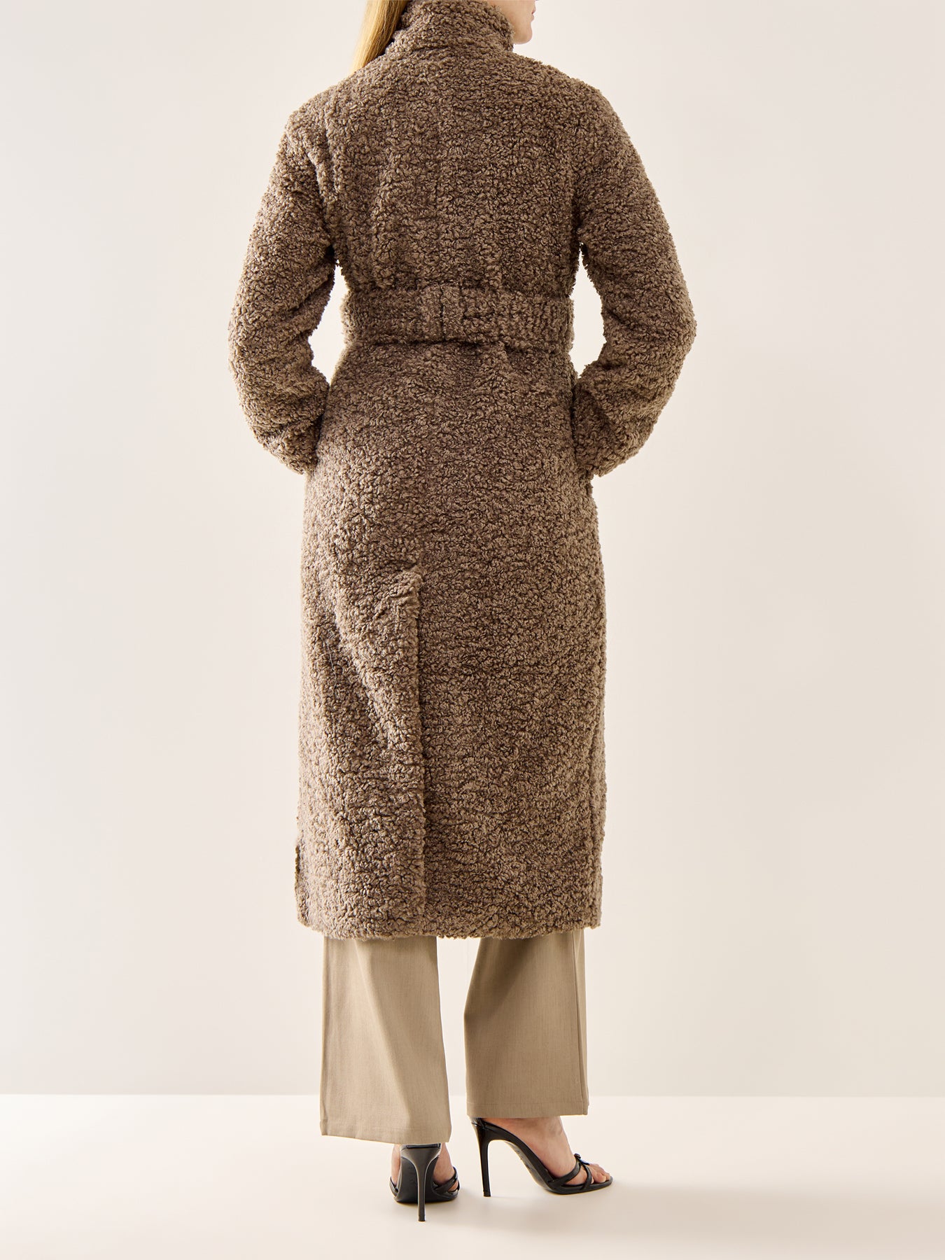 Atlas Bouclé Coat Taupe