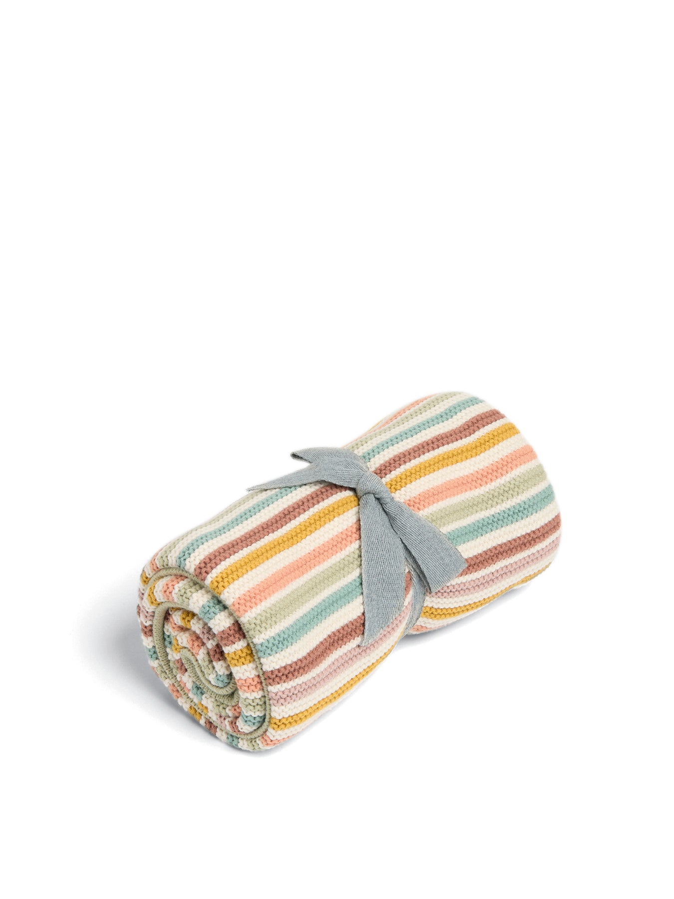 Baby Knitted Blanket Stripe Orchard