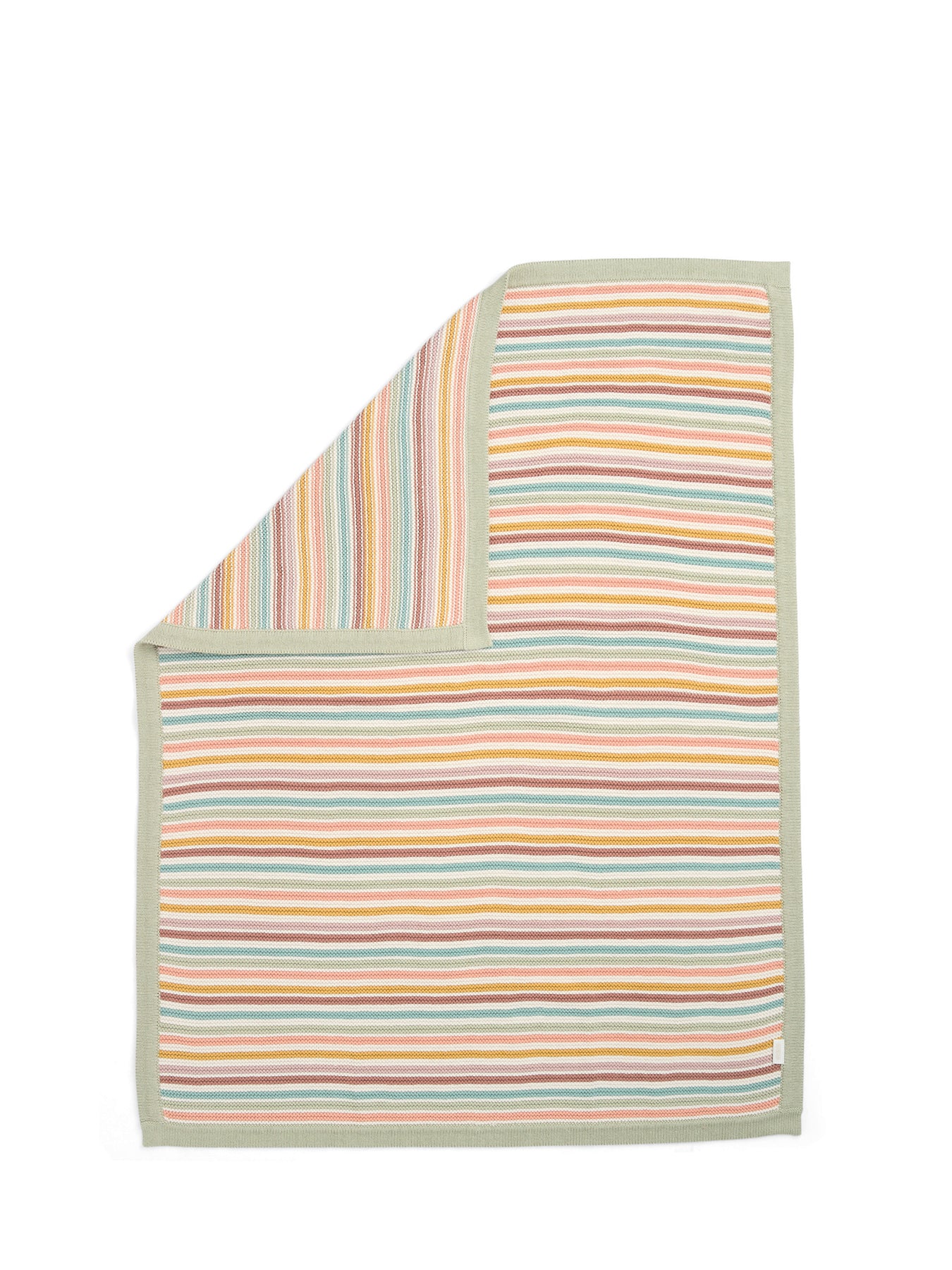 Baby Knitted Blanket Stripe Orchard