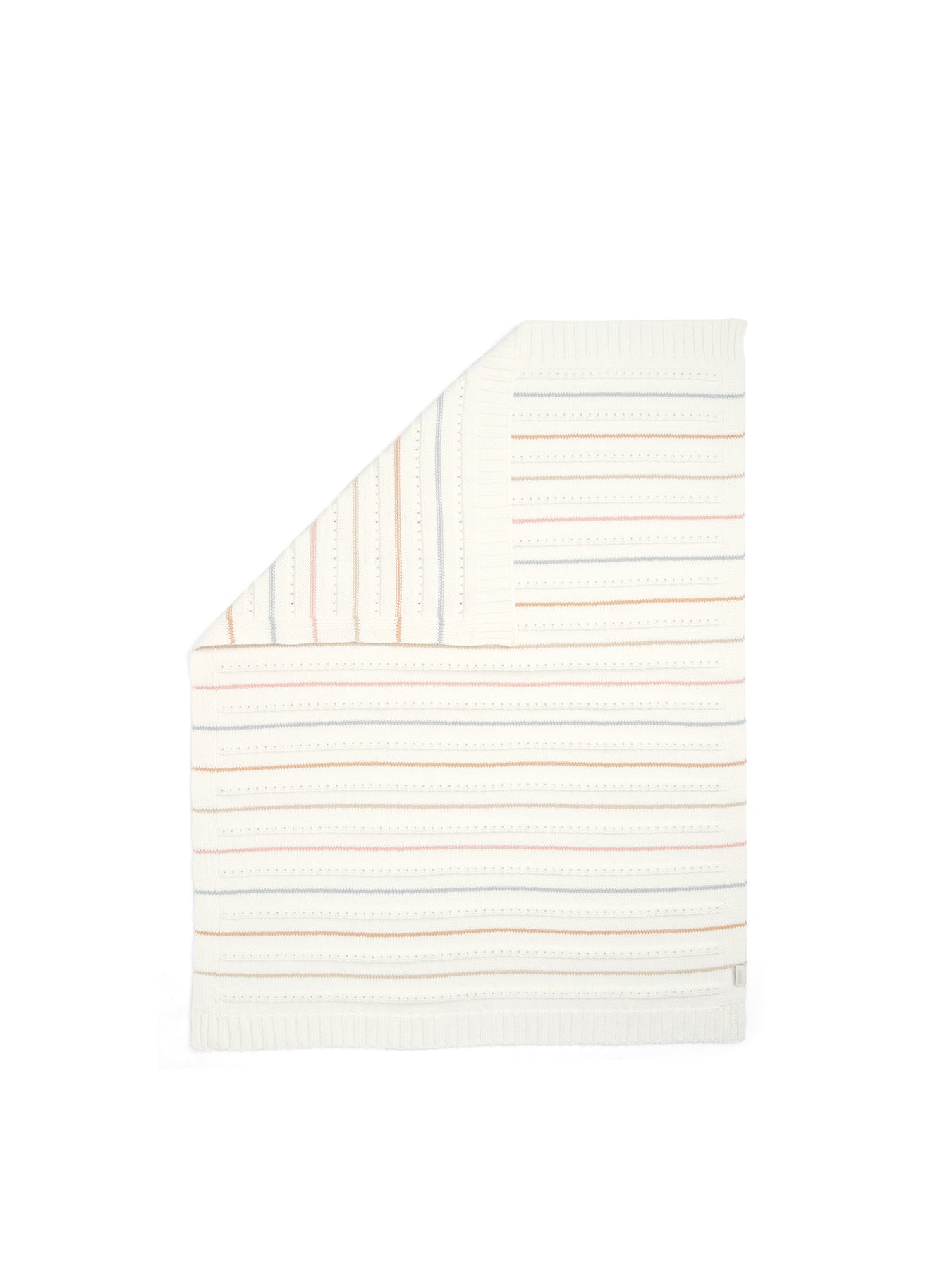 Knitted Blanket Neutral Stripe