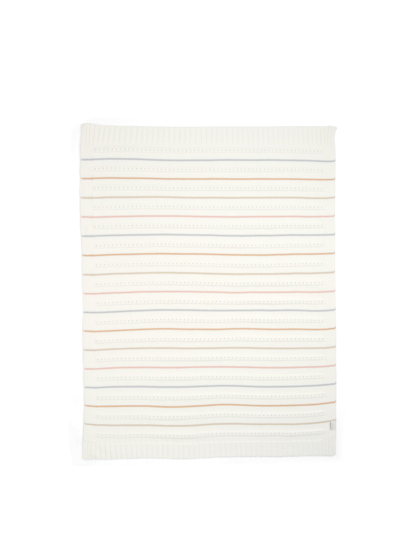 Knitted Blanket Neutral Stripe