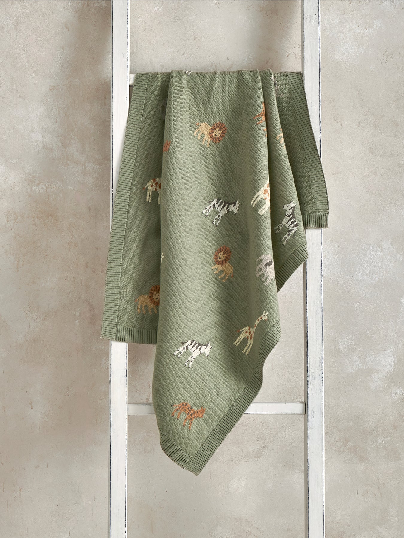 Knitted Blanket Safari Sage