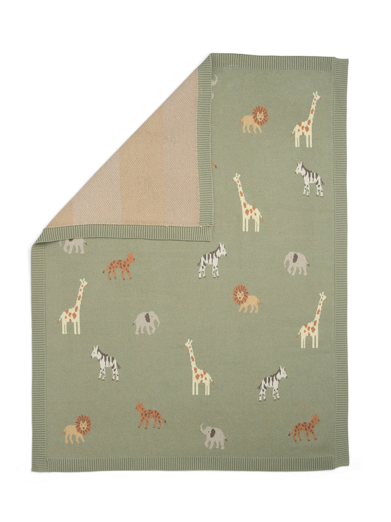 Knitted Blanket Safari Sage