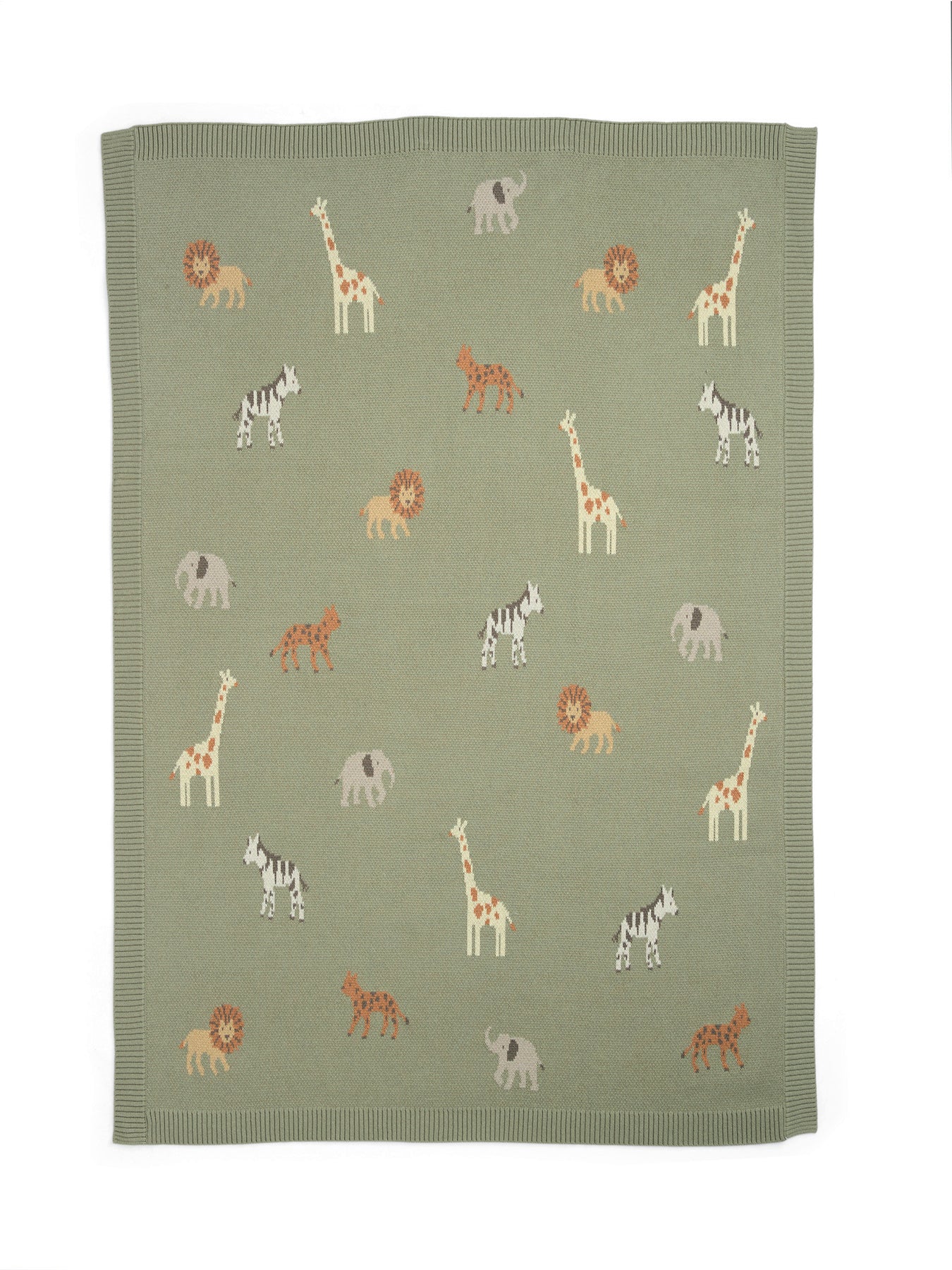 Knitted Blanket Safari Sage