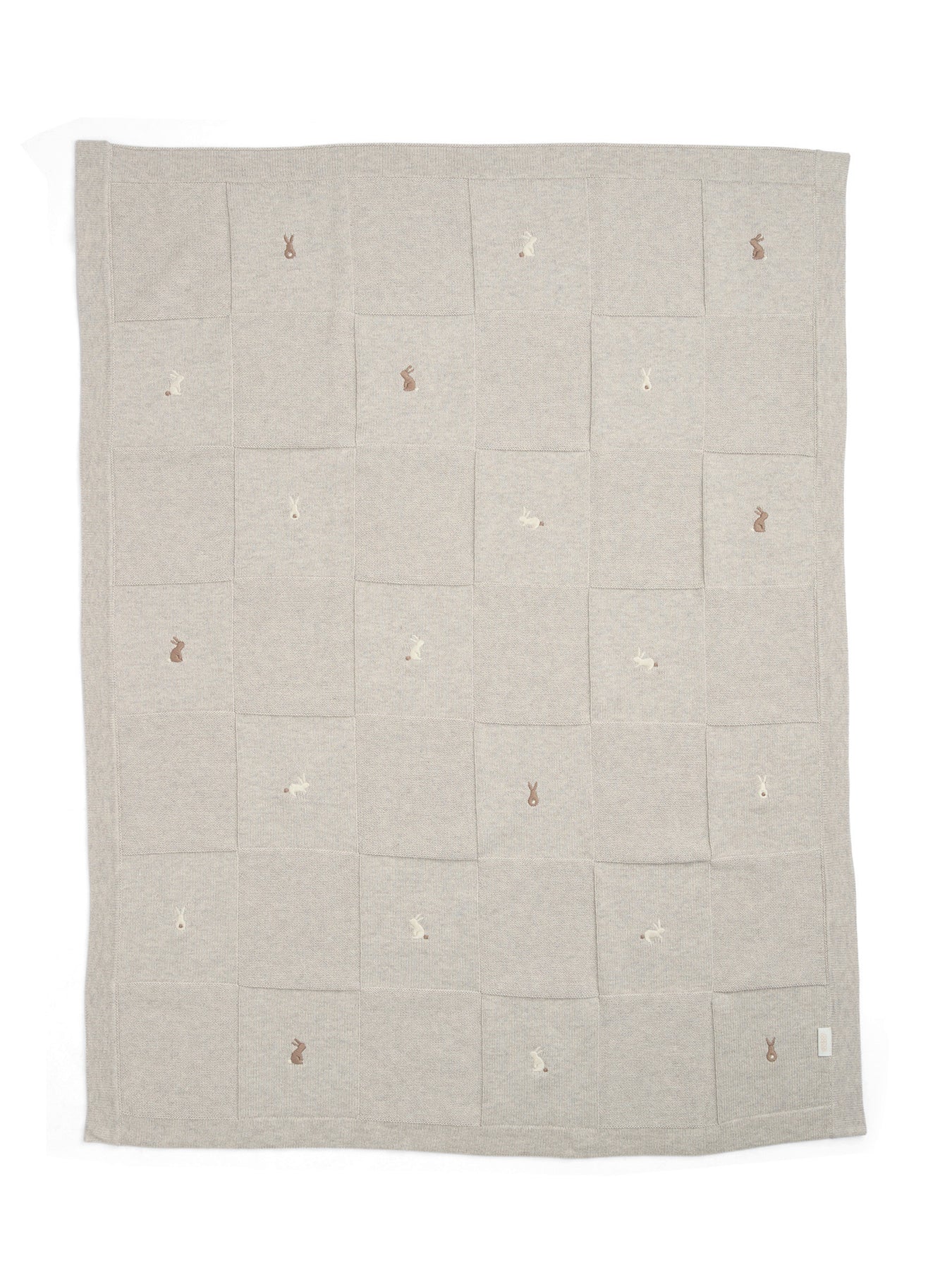 Knitted Blanket Bunny Grey