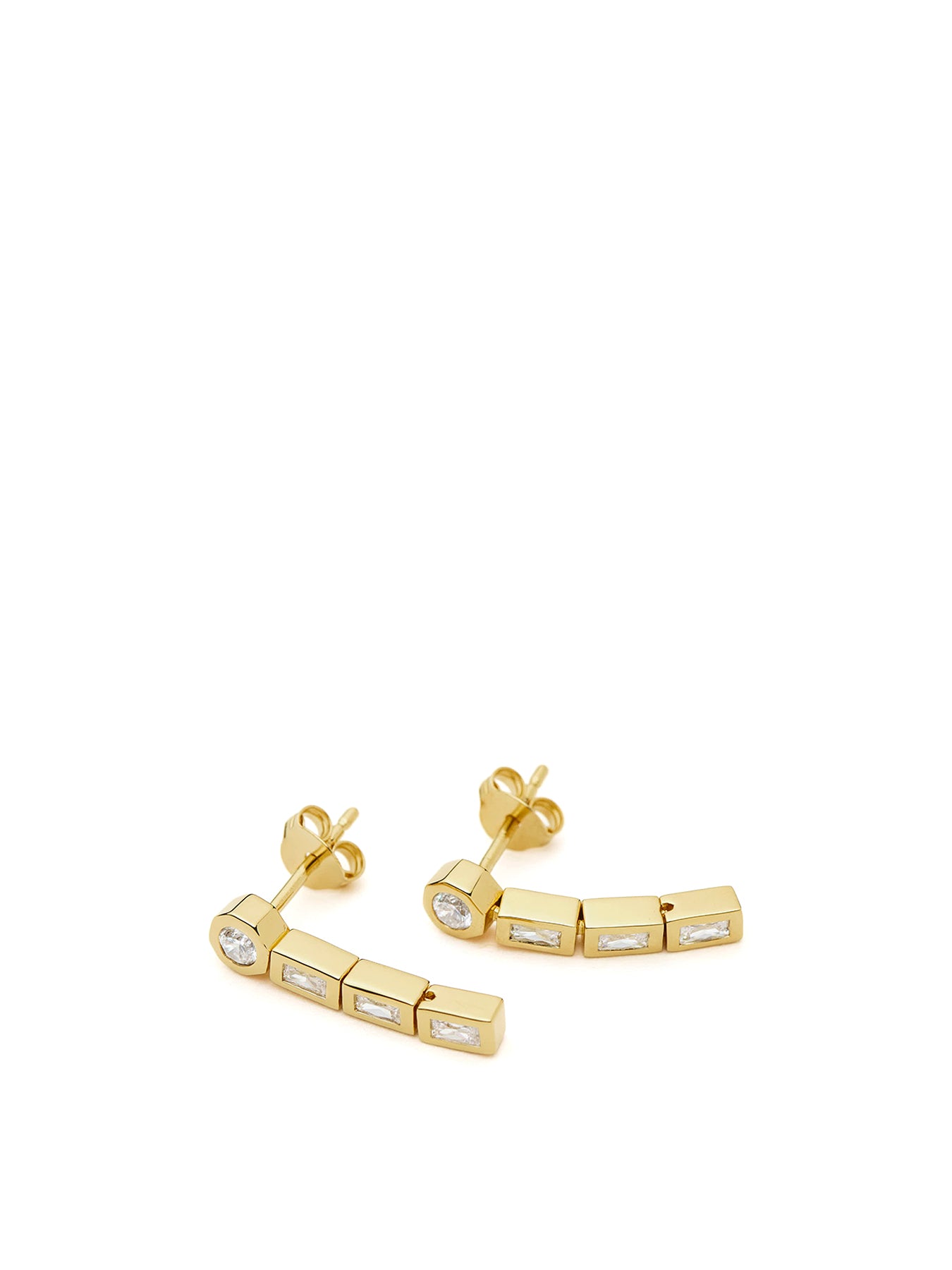Lucy Williams Tennis Small Drop Earrings Gold