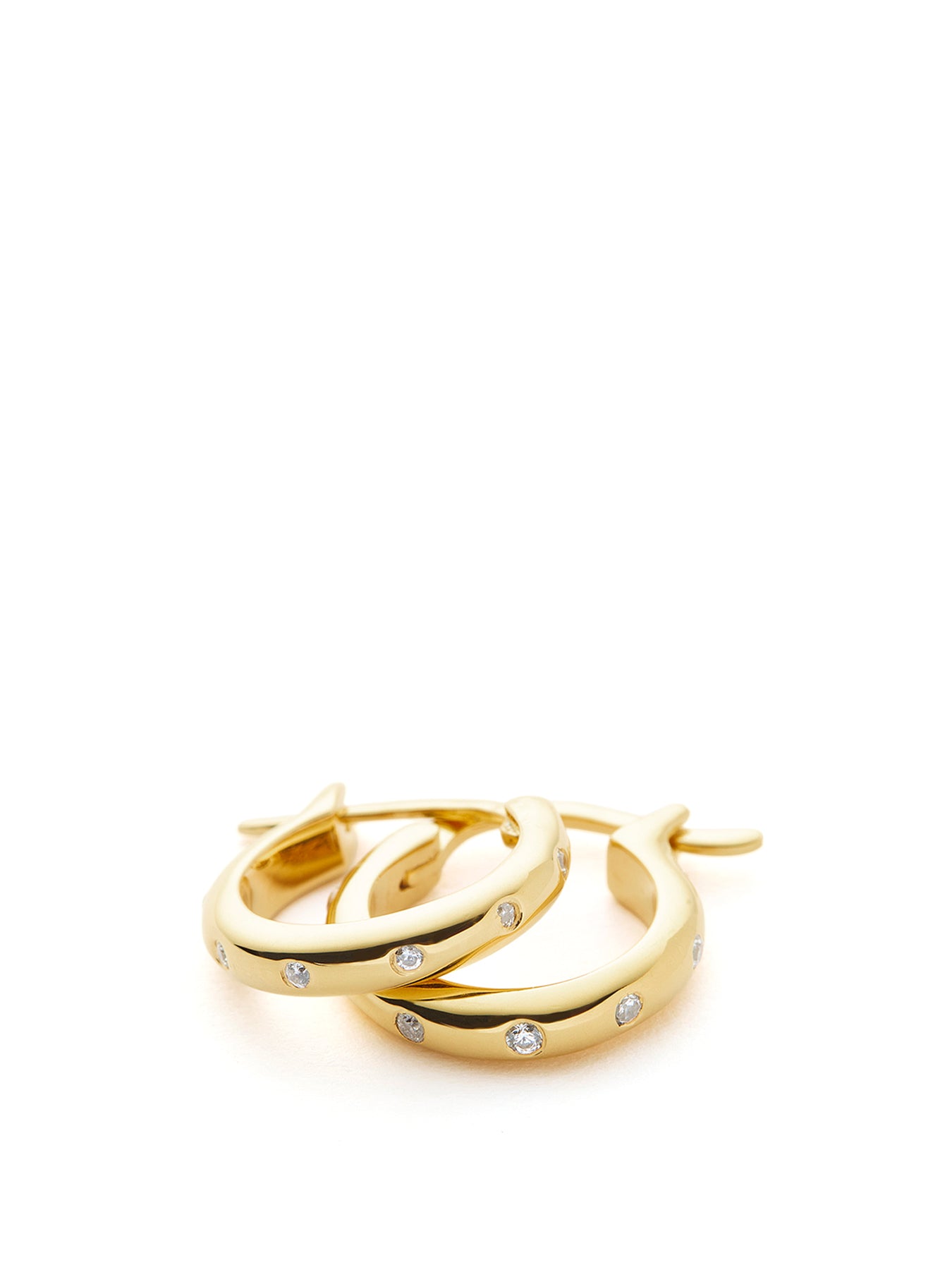 Gold Solar Studded Mini Hoops
