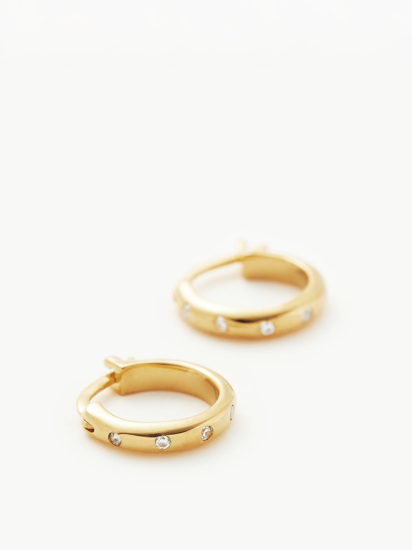 Gold Solar Studded Mini Hoops