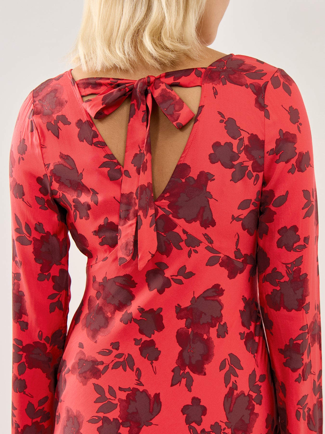 Josie Midi Dress Red Floral 