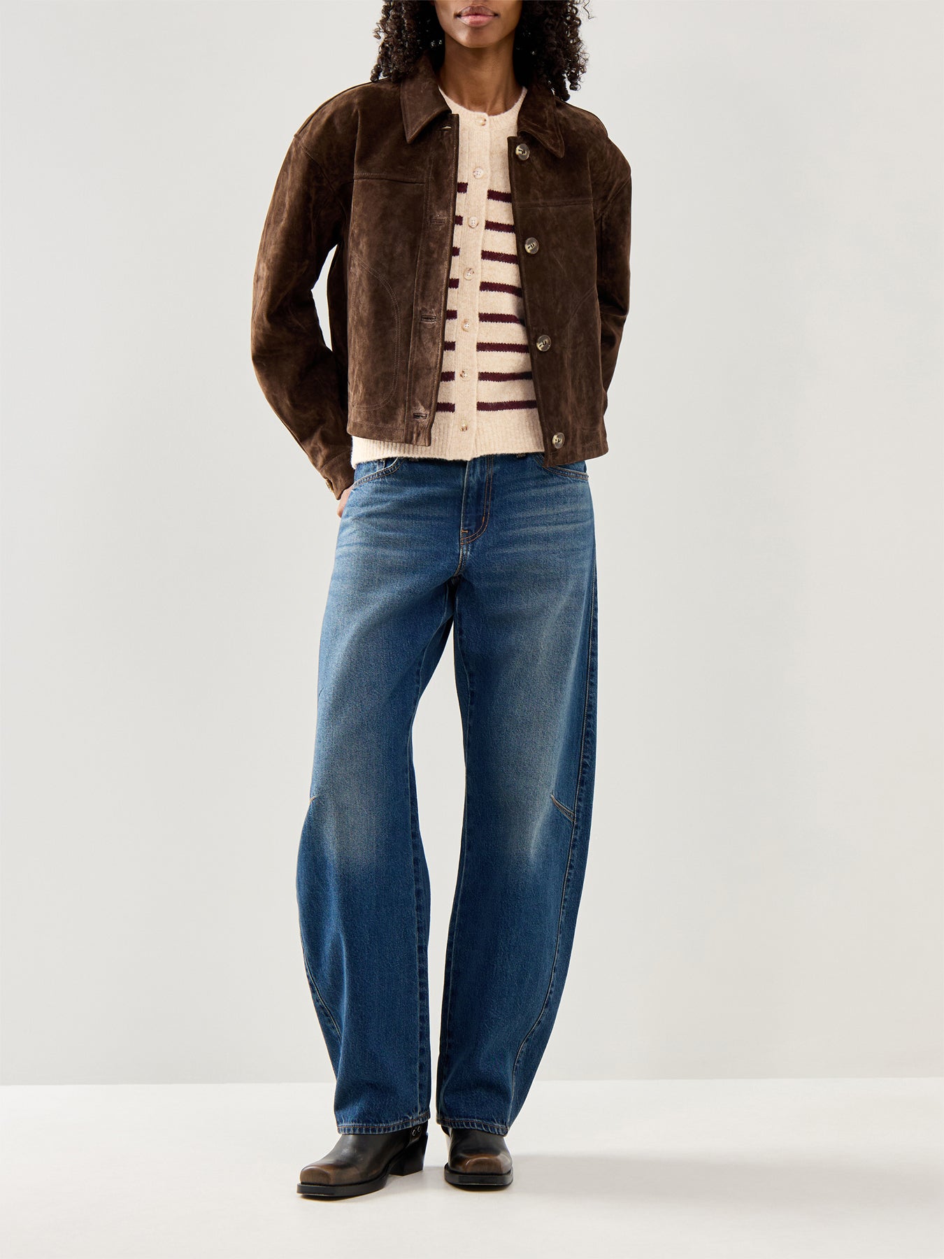 Clean Button Through Vest Beige