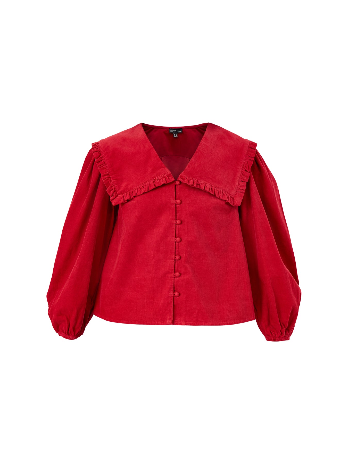 Cord Blouse Red