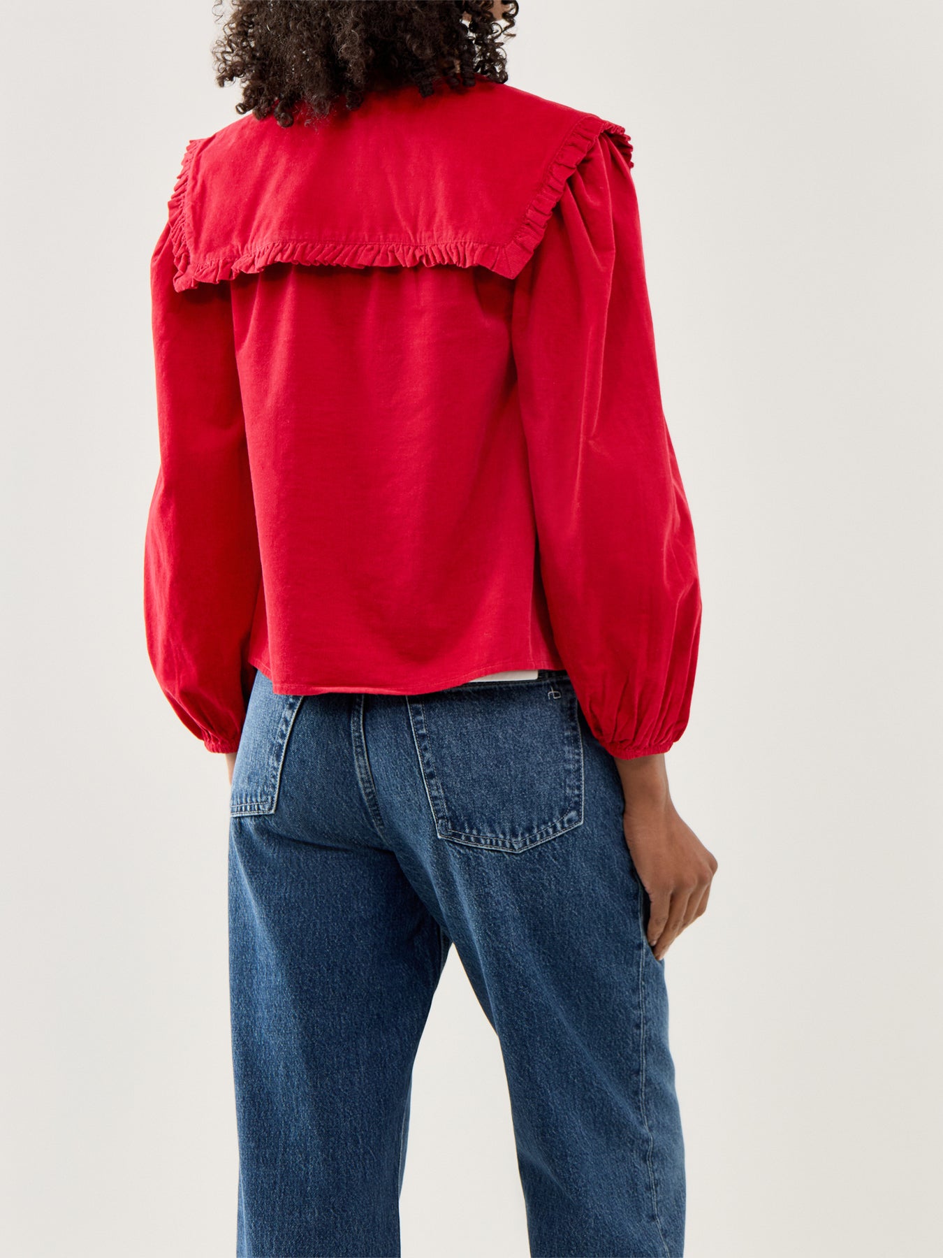 Cord Blouse Red