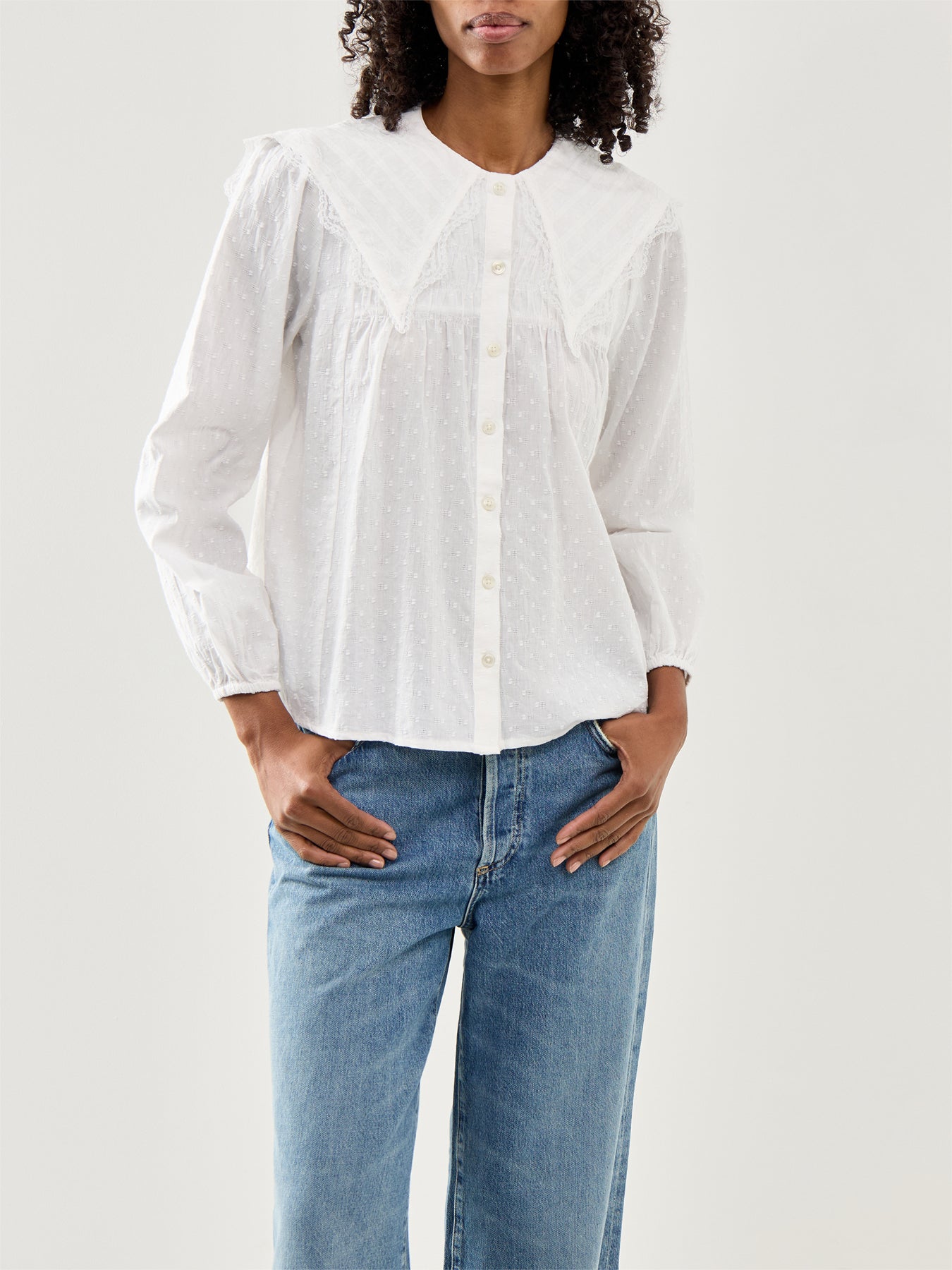 Collared Blouse White