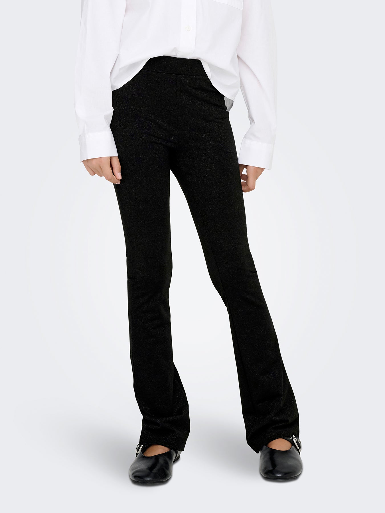 Girls’ Glitter Flared Pants Black