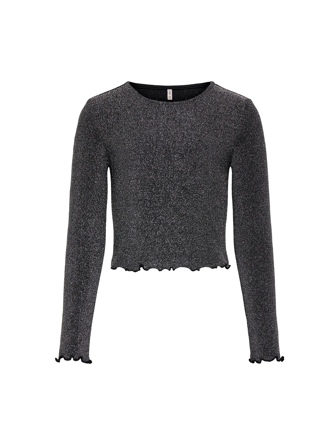 Girls’ Glitter Long Sleeve Top Black
