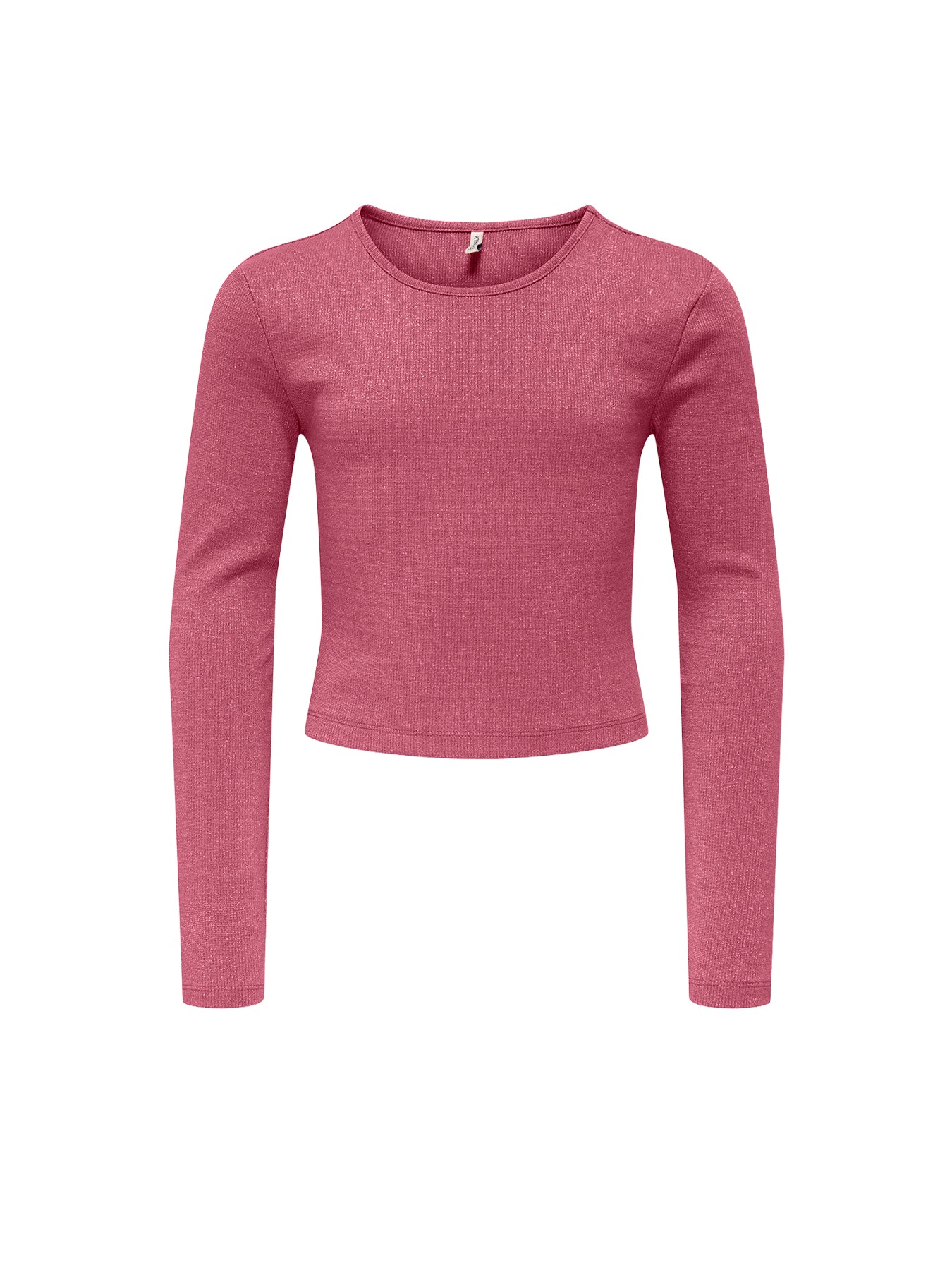 Girls’ Glitter Cutout Long Sleeve Top Pink