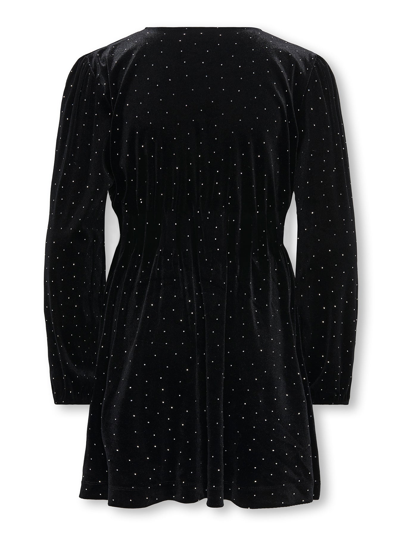 Girls’ Velvet Long Sleeve Dress Black