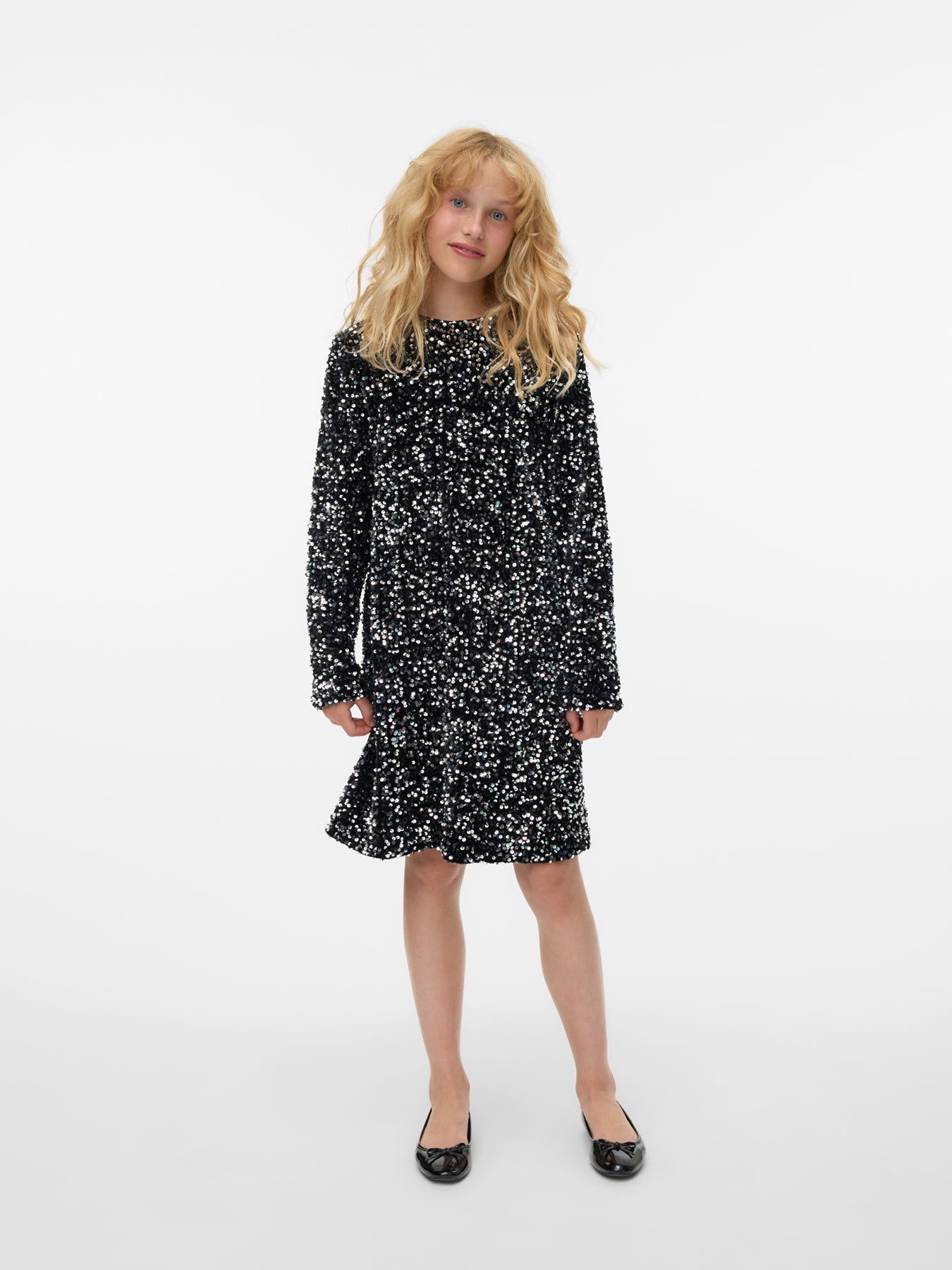 Girls’ Bella Sequin Dress Black