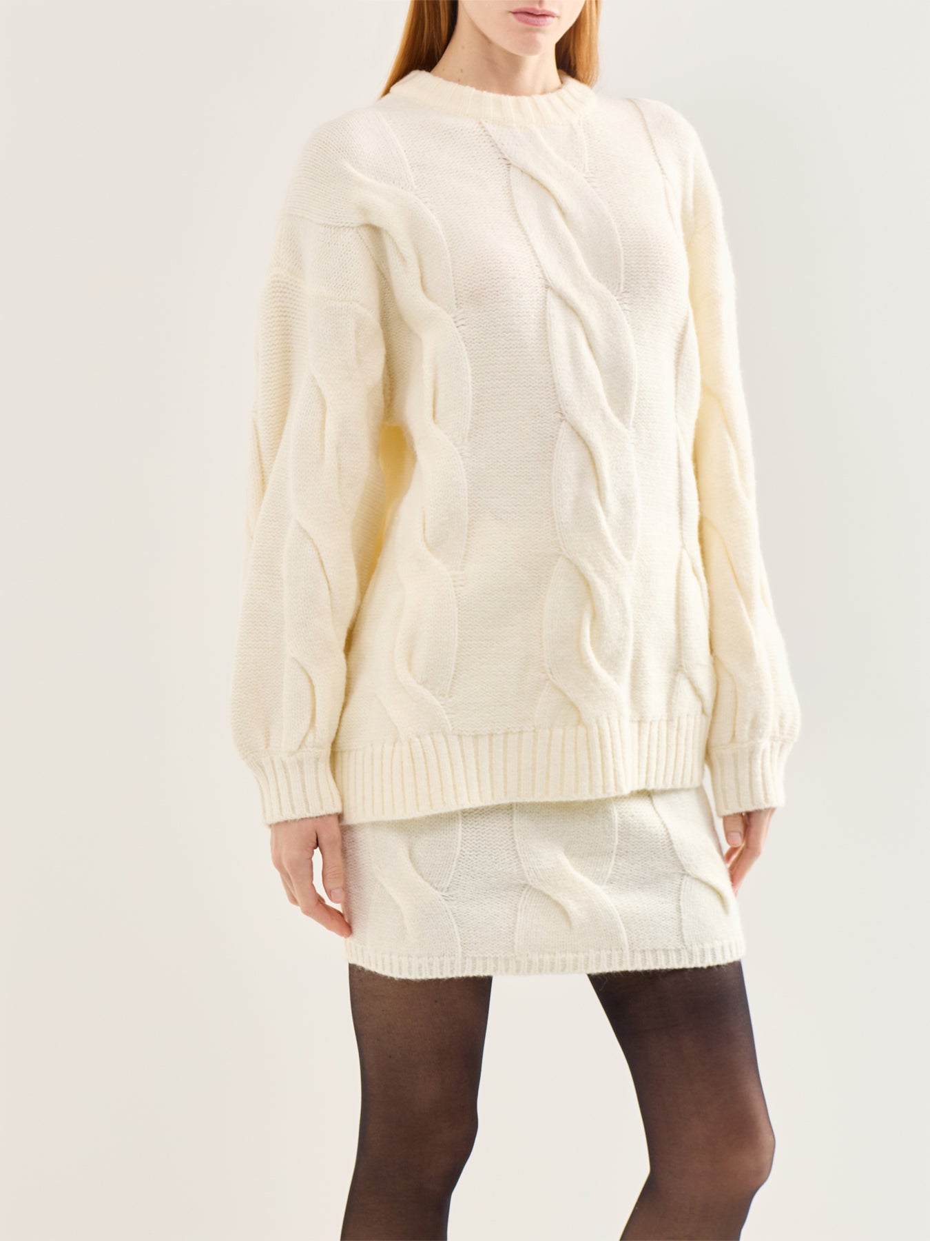 Atlantic Chunky Cable Knit Jumper Cream