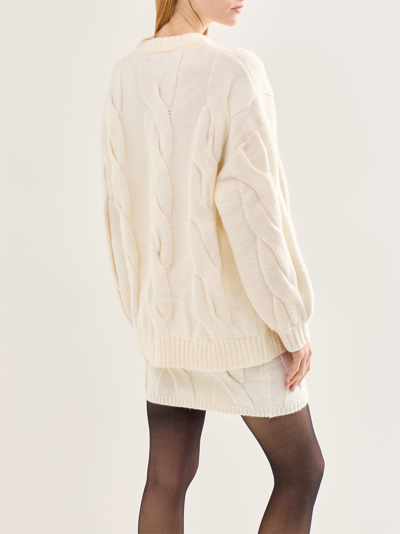 Atlantic Chunky Cable Knit Jumper Cream
