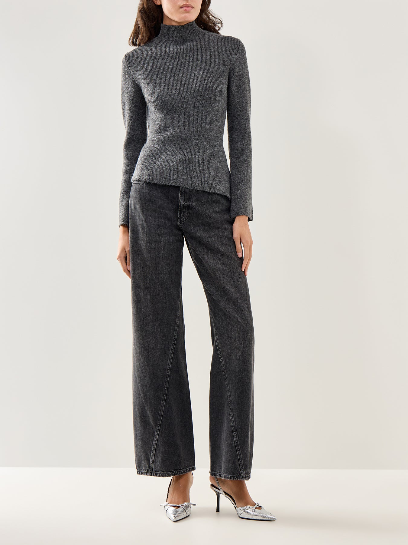 Odyssey A-Line Knit Top Grey