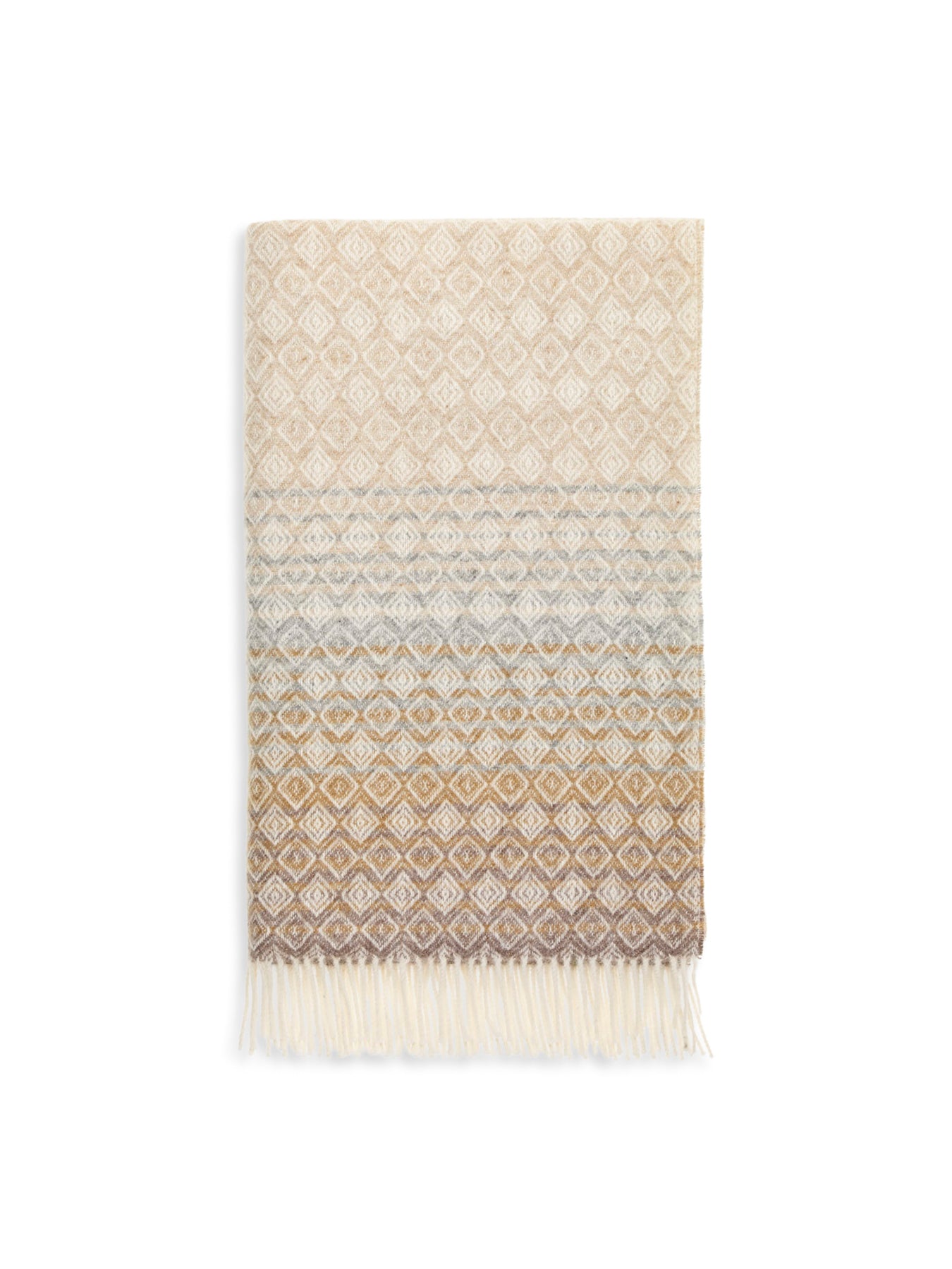 Natural British Lambswool Throw Collection
