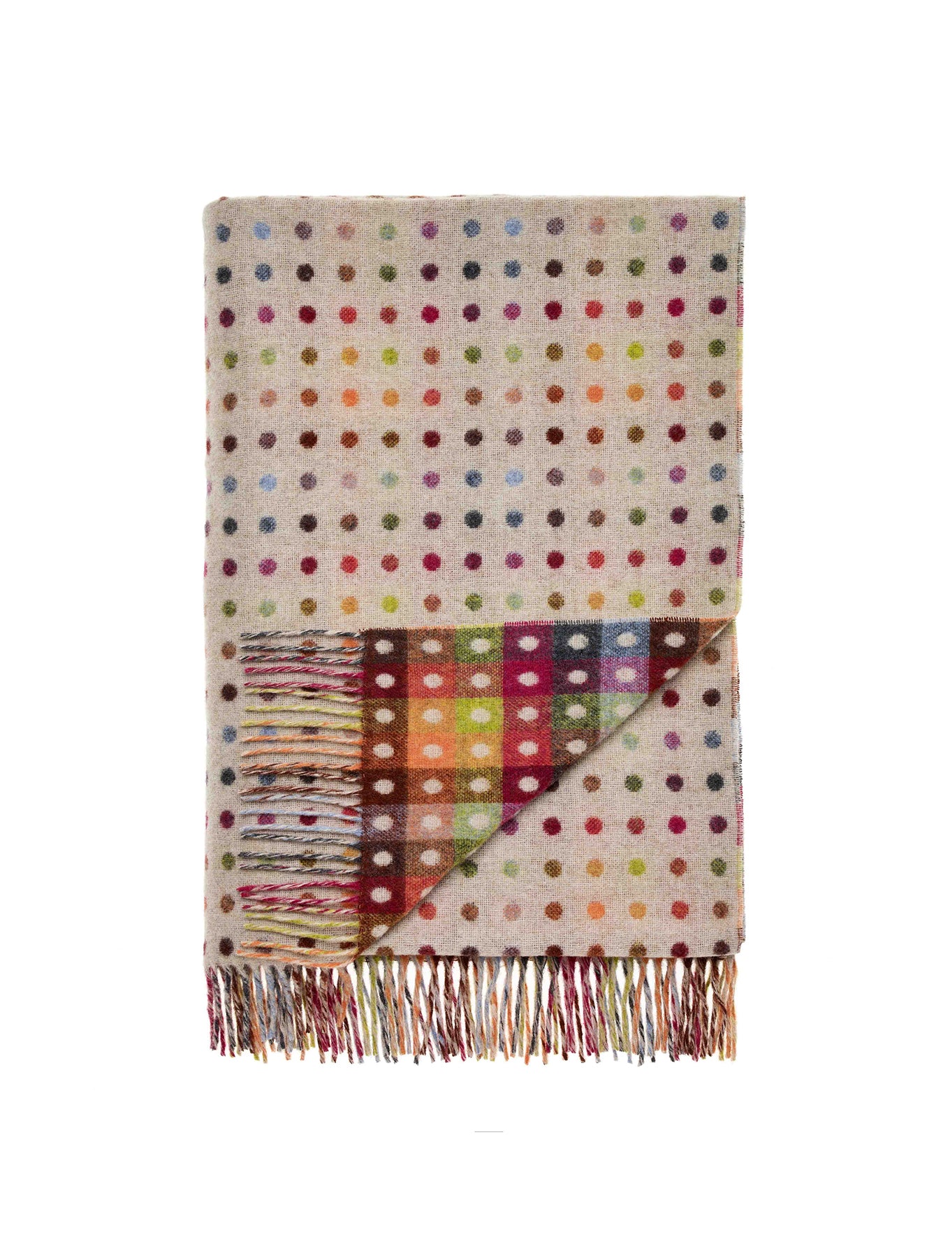 Multi Spot Merino Wool Throw