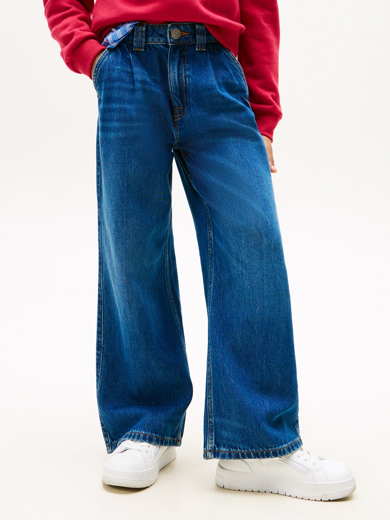 Kids’ Mabel High Rise Wide Leg Jeans