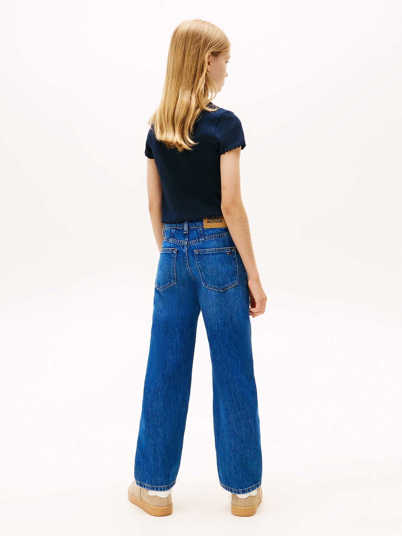 Kids’ Logo Embroidery Girlfriend Jeans