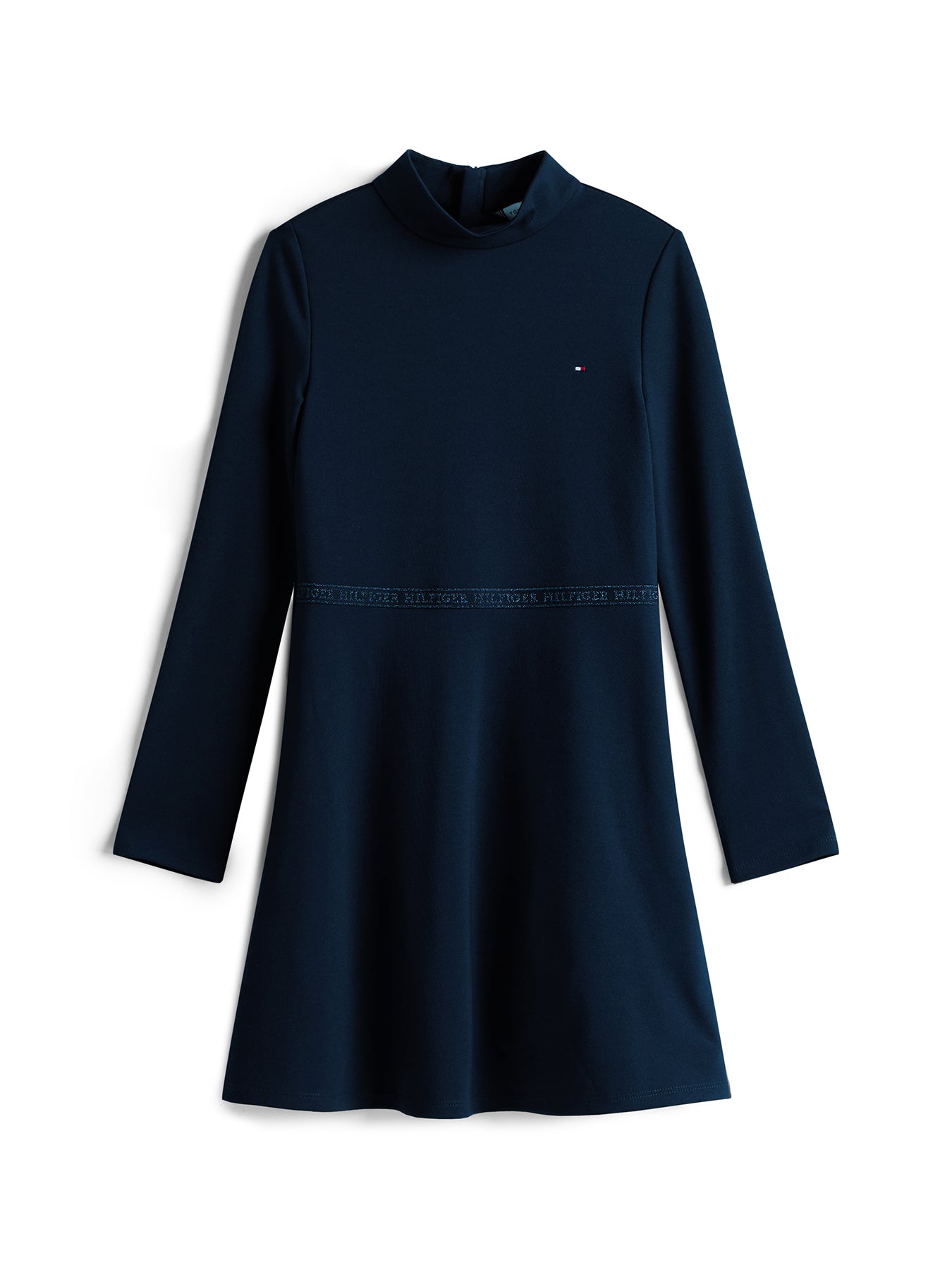 Kids’ Sparkle Logo Mock Neck Skater Dress