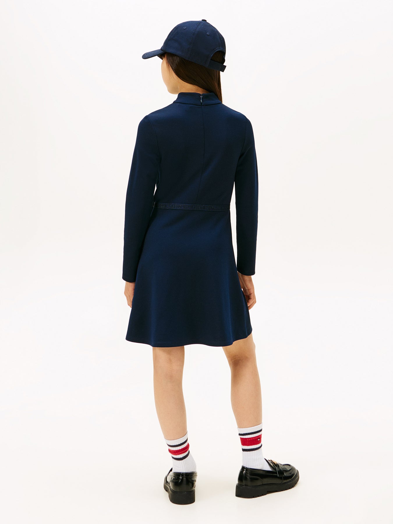 Kids’ Sparkle Logo Mock Neck Skater Dress