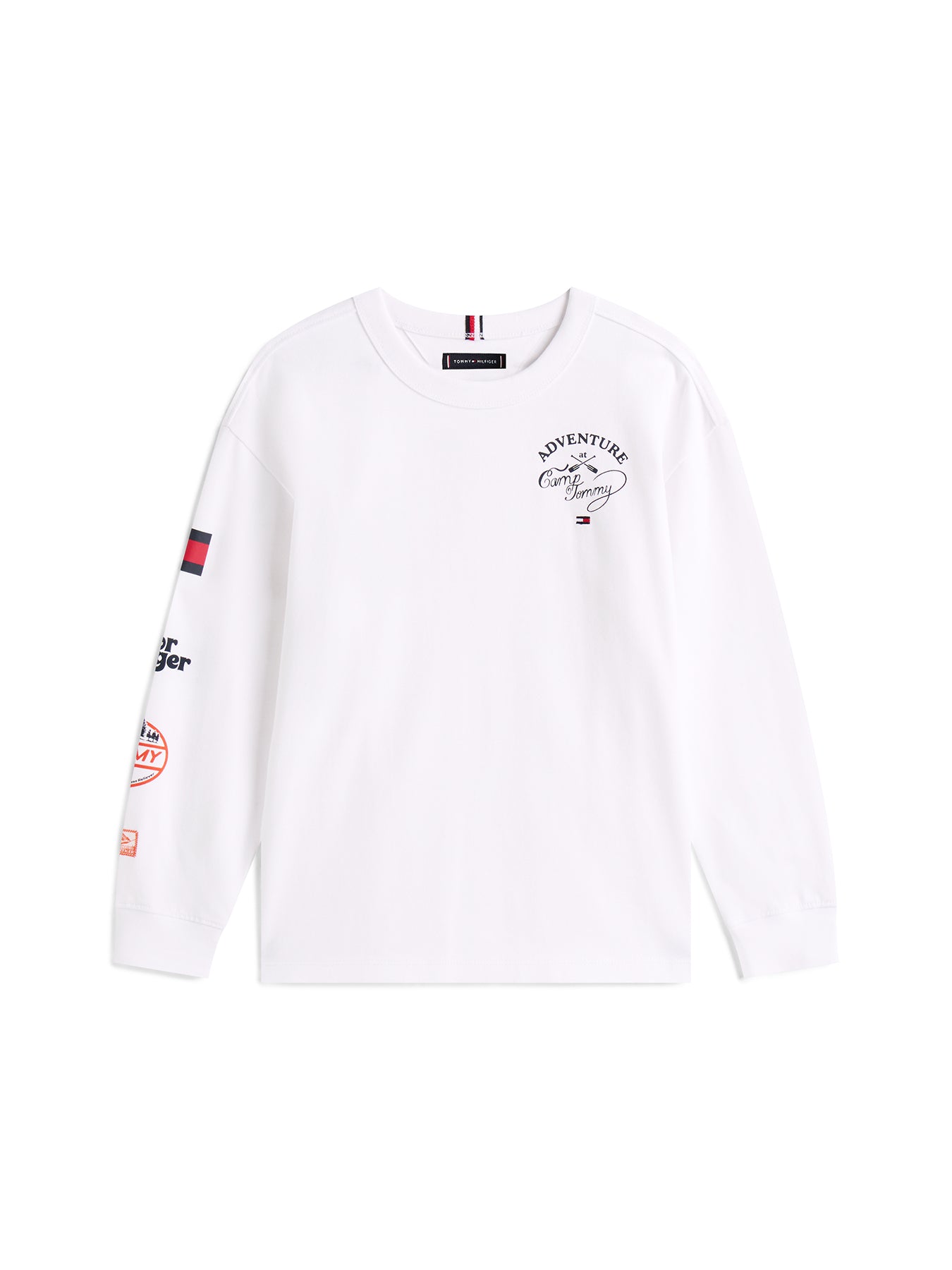 Kids' Badge Long Sleeve T-Shirt White