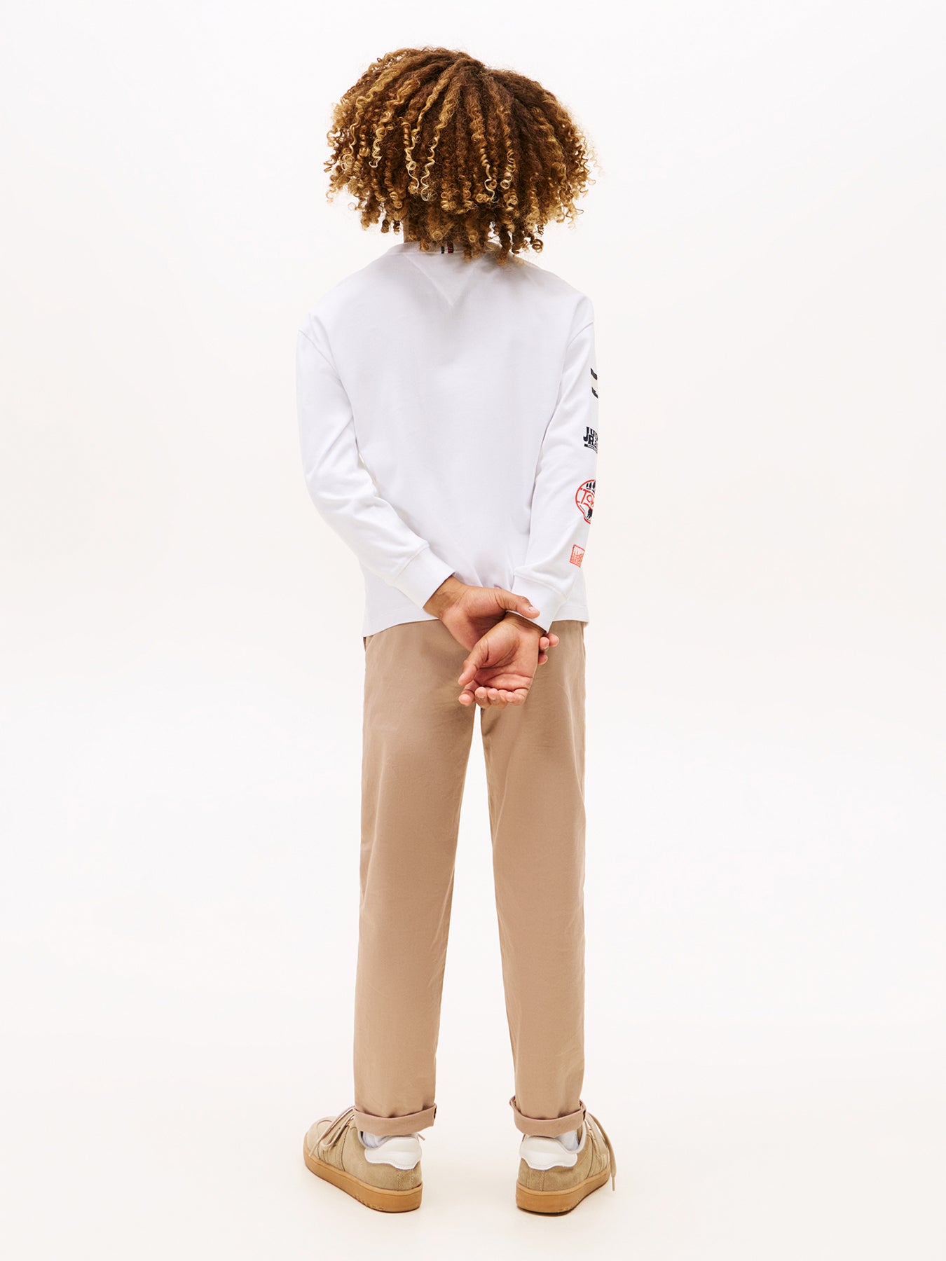 Kids' Badge Long Sleeve T-Shirt White