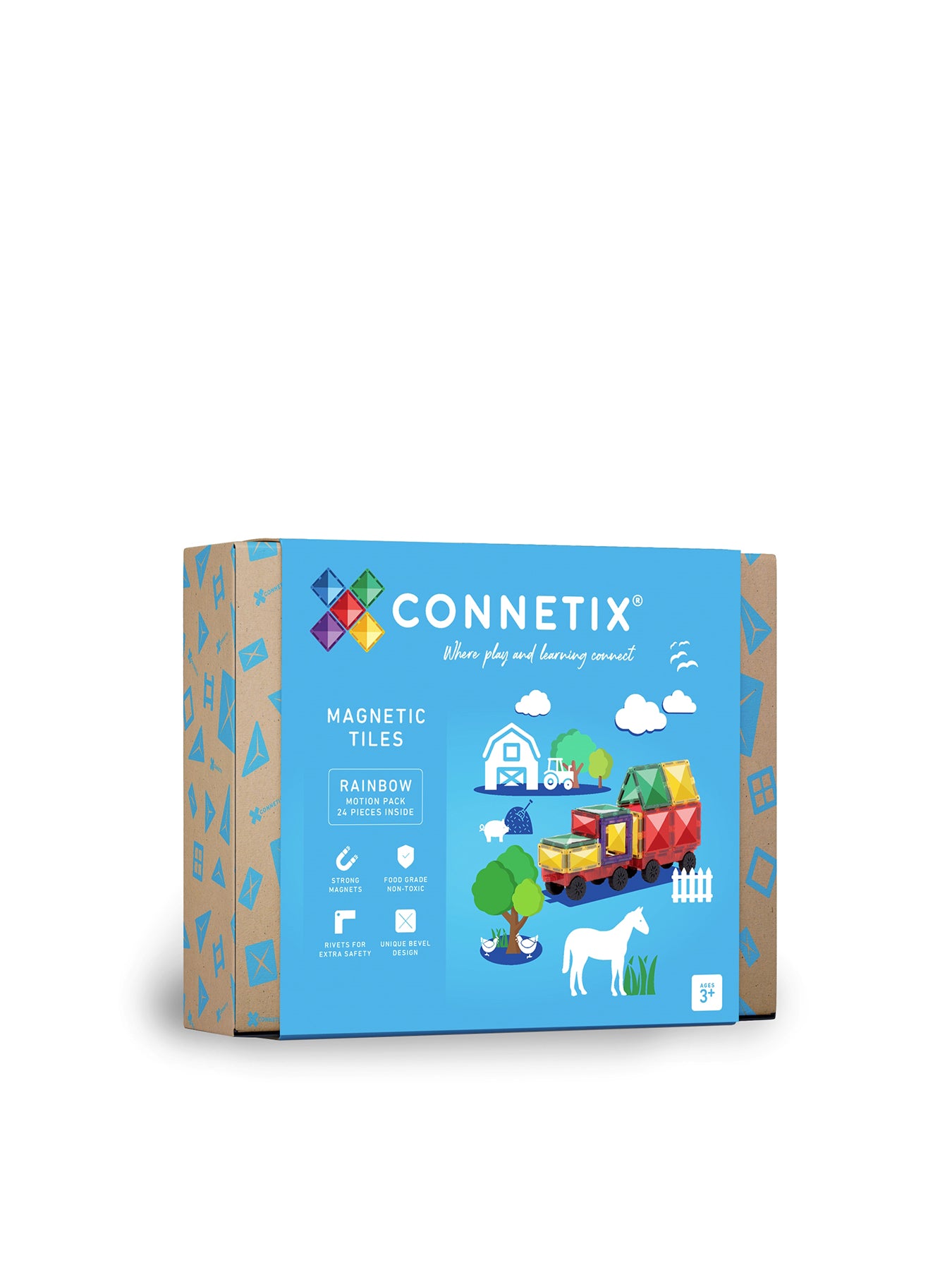 Rainbow Motion Magnetic Tile Set 24-Piece