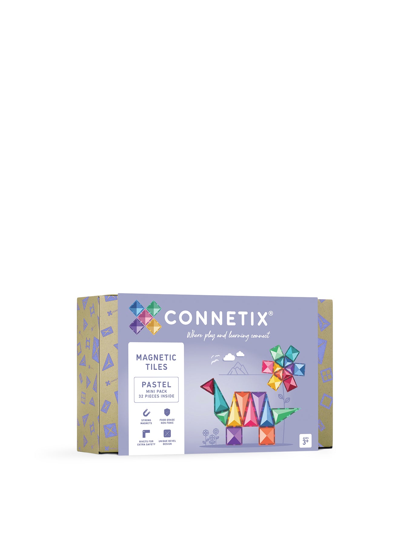 Pastel Mini Magnetic Tile Set 32-Piece