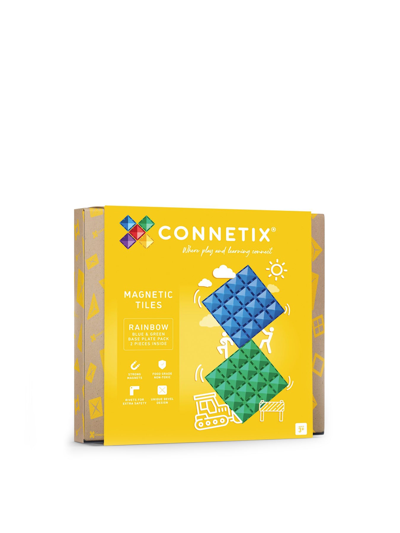 Rainbow Blue & Green Base Plates 2-Piece Set