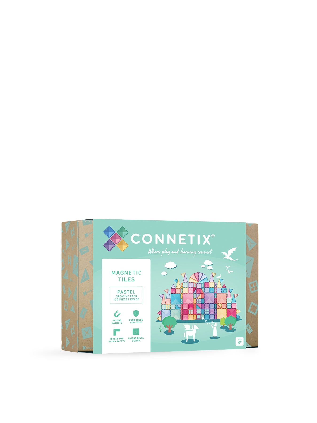 Pastel Creative Magnetic Tile Set 120-Piece