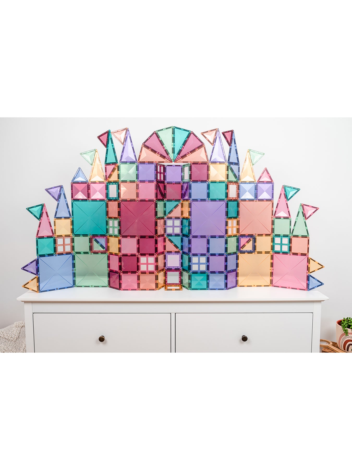 Pastel Creative Magnetic Tile Set 120-Piece