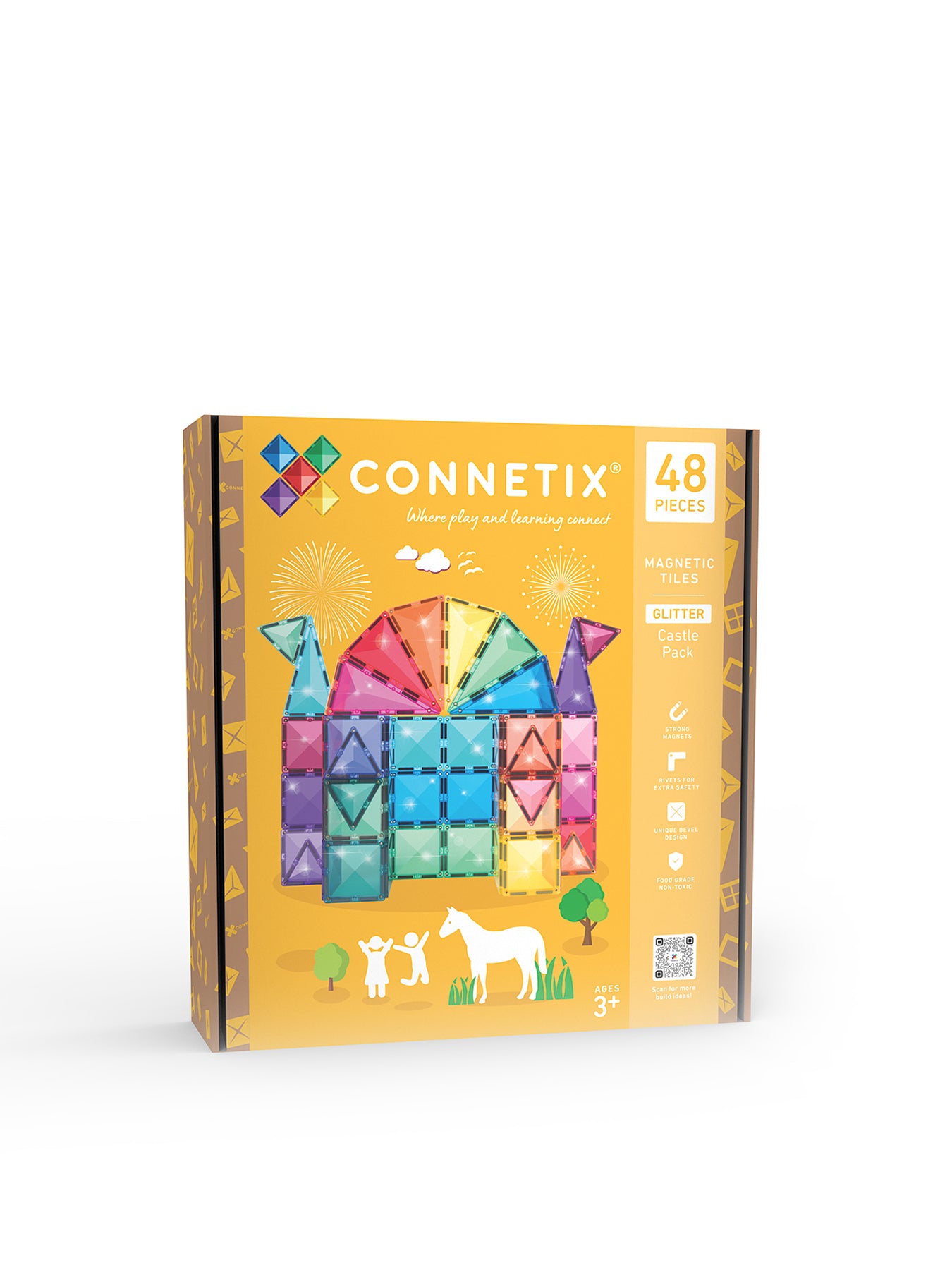 Glitter Castle Magnetic Tile Set 48-Piece