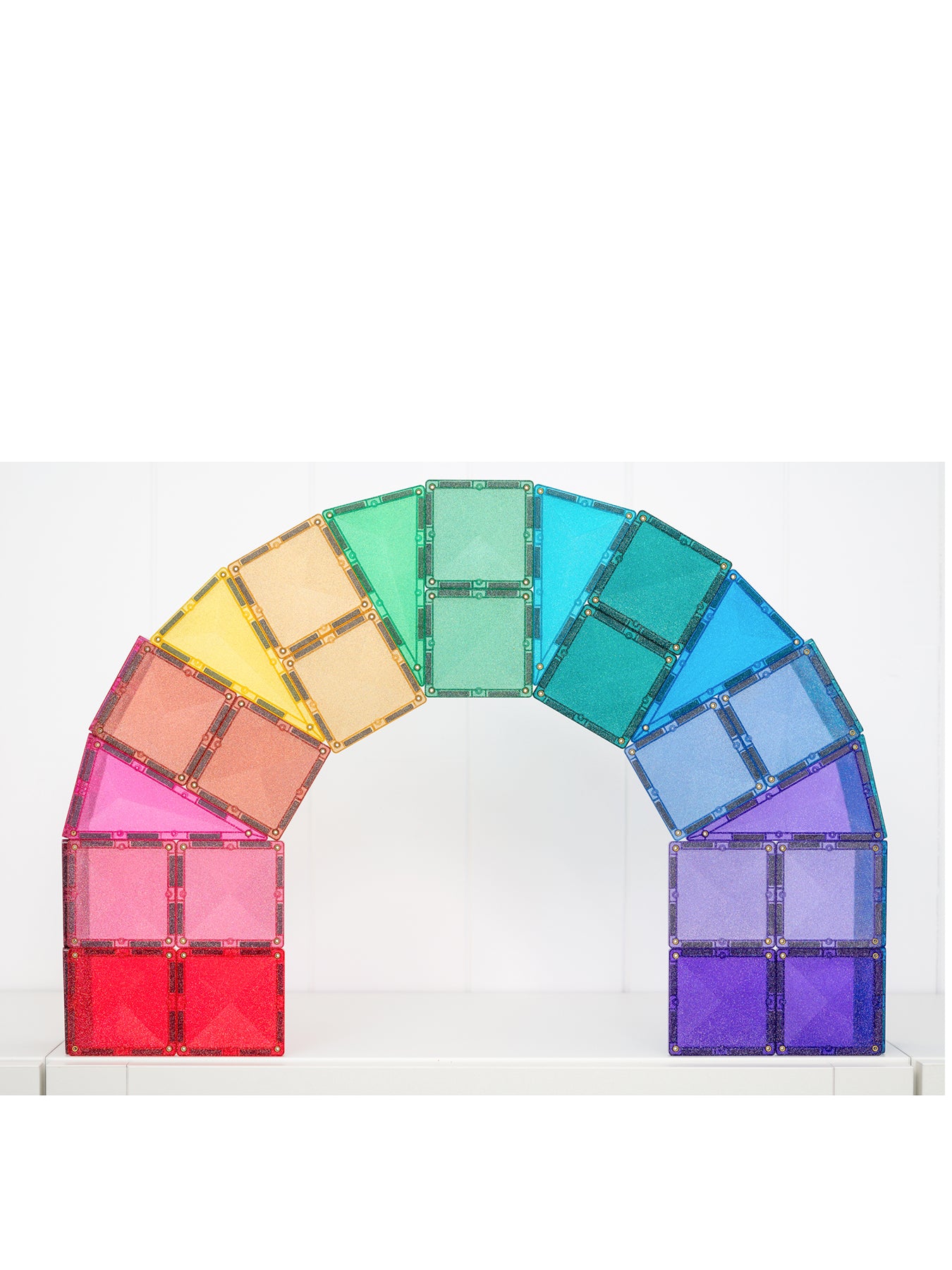 Glitter Castle Magnetic Tile Set 48-Piece